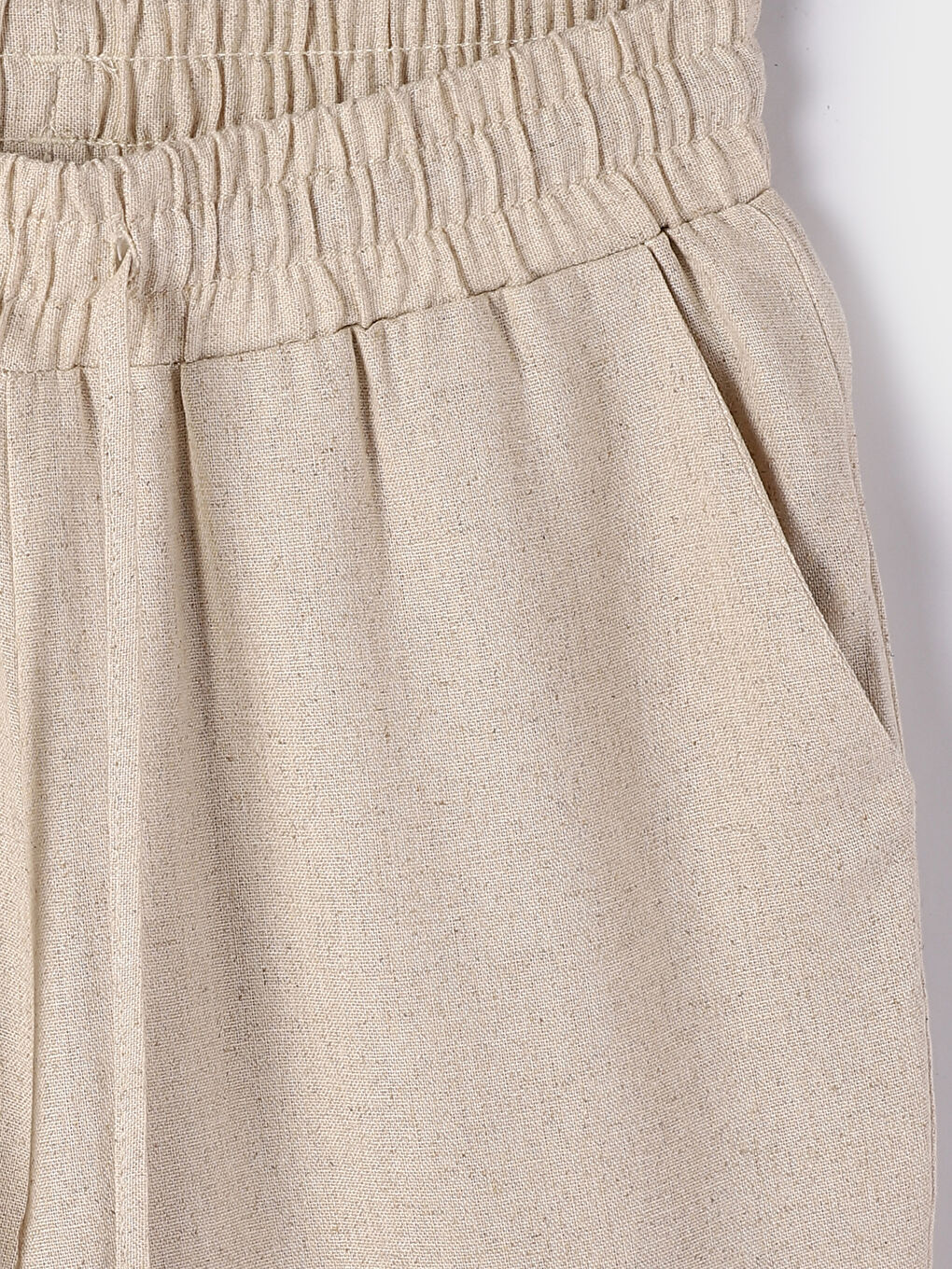 Elastic Waist Carrot Fit Women's Trousers-3