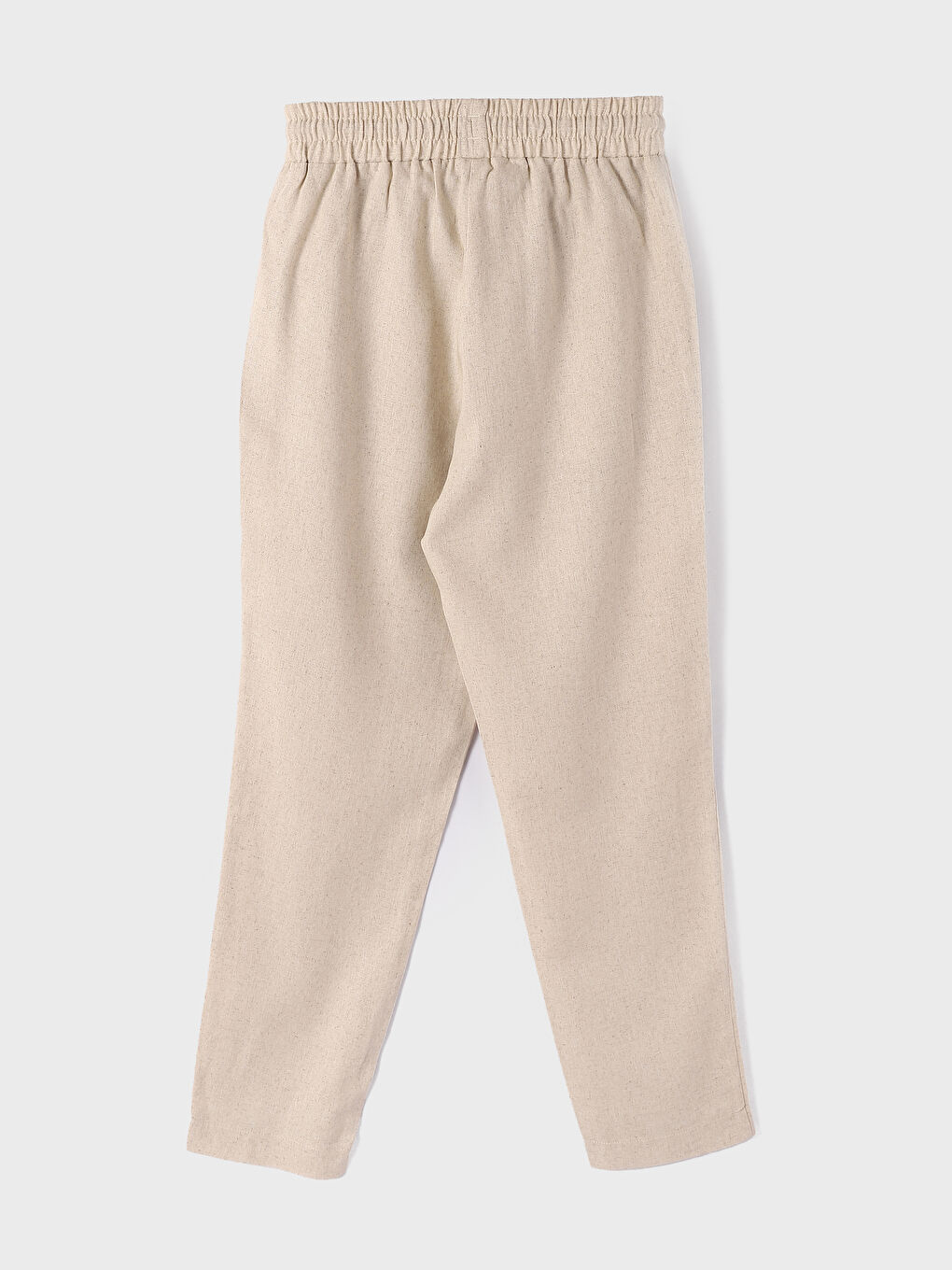 Elastic Waist Carrot Fit Women's Trousers-1