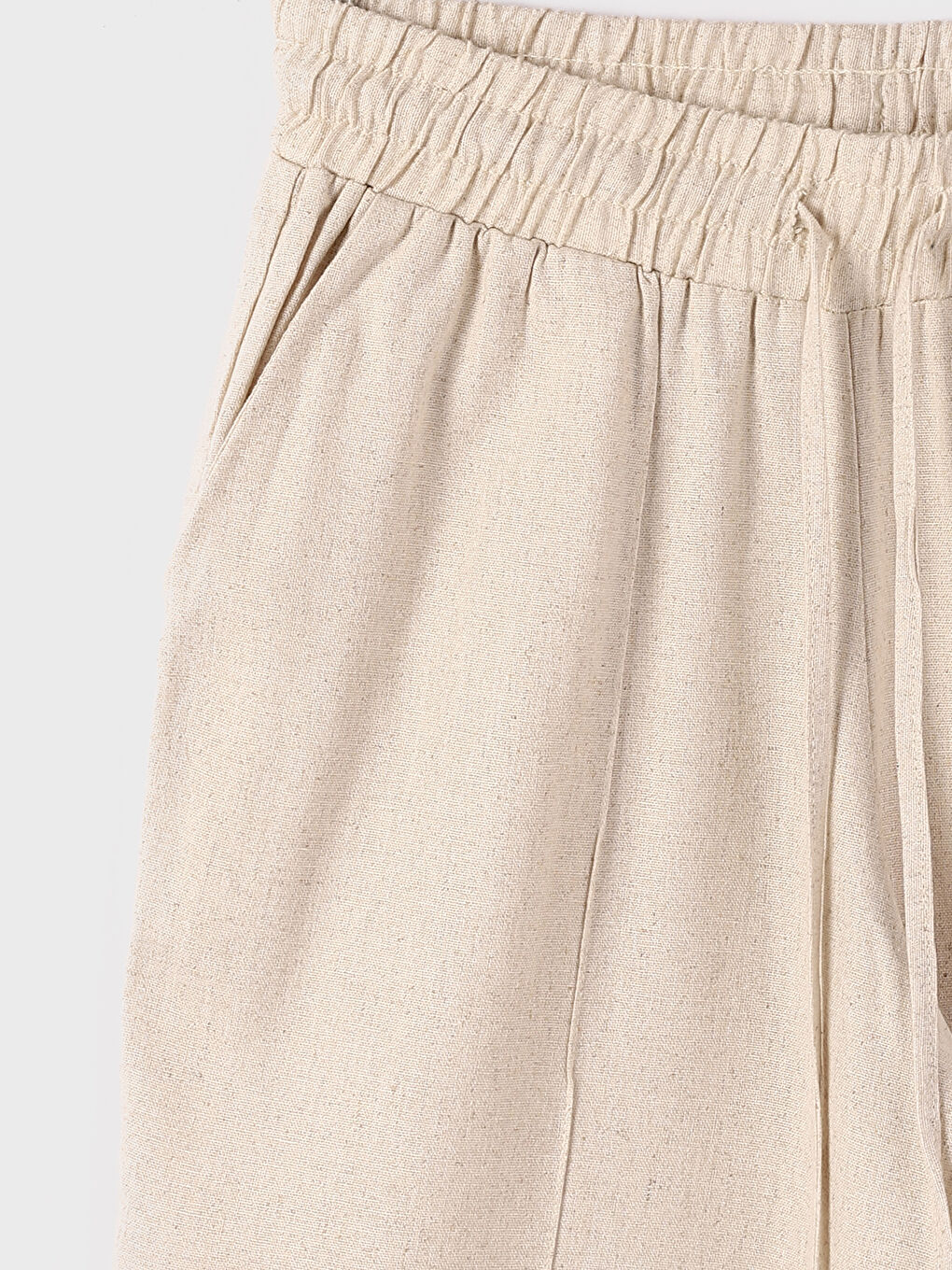 Elastic Waist Wide Leg Women's Trousers-2