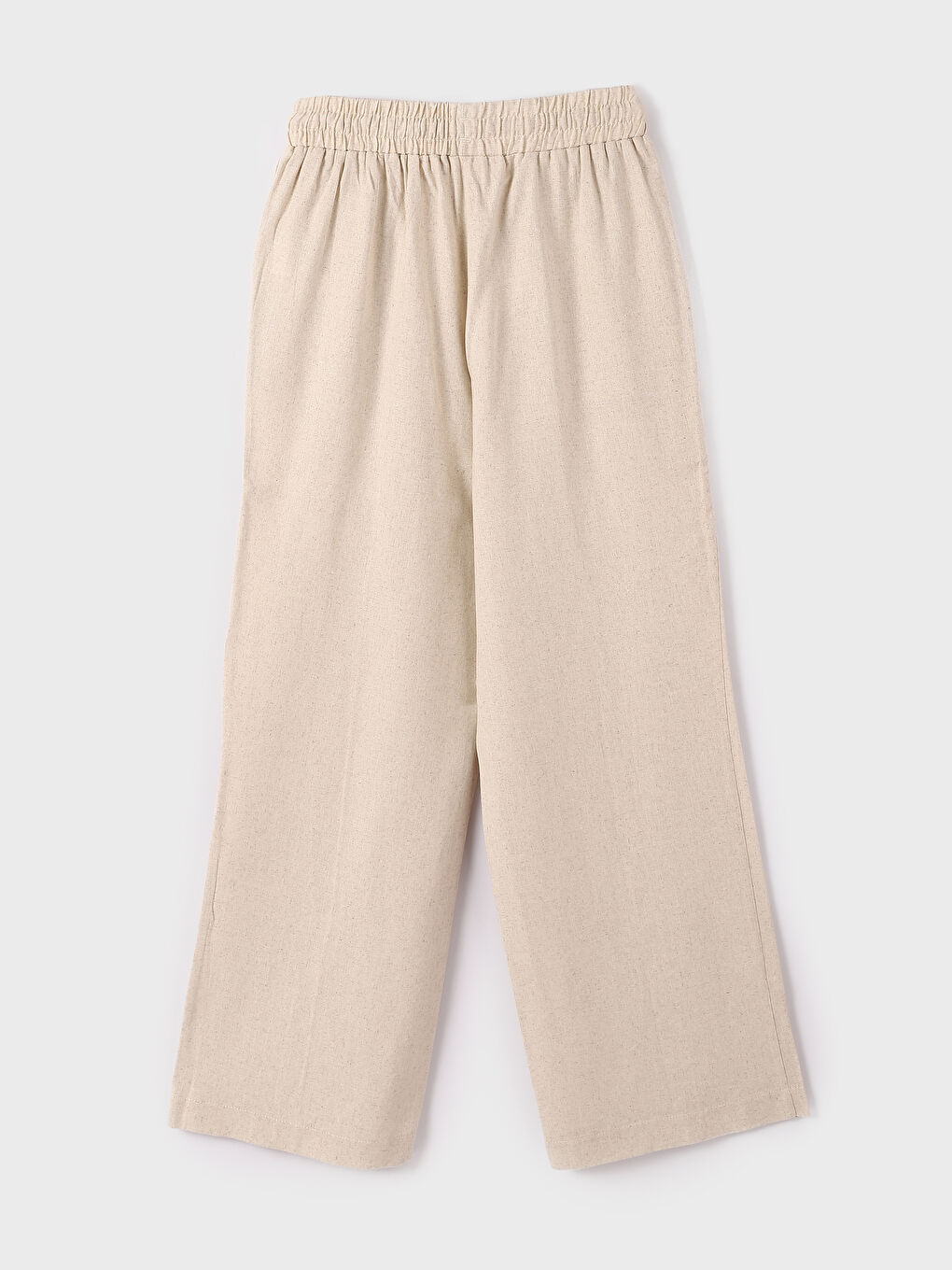 Elastic Waist Wide Leg Women's Trousers-1