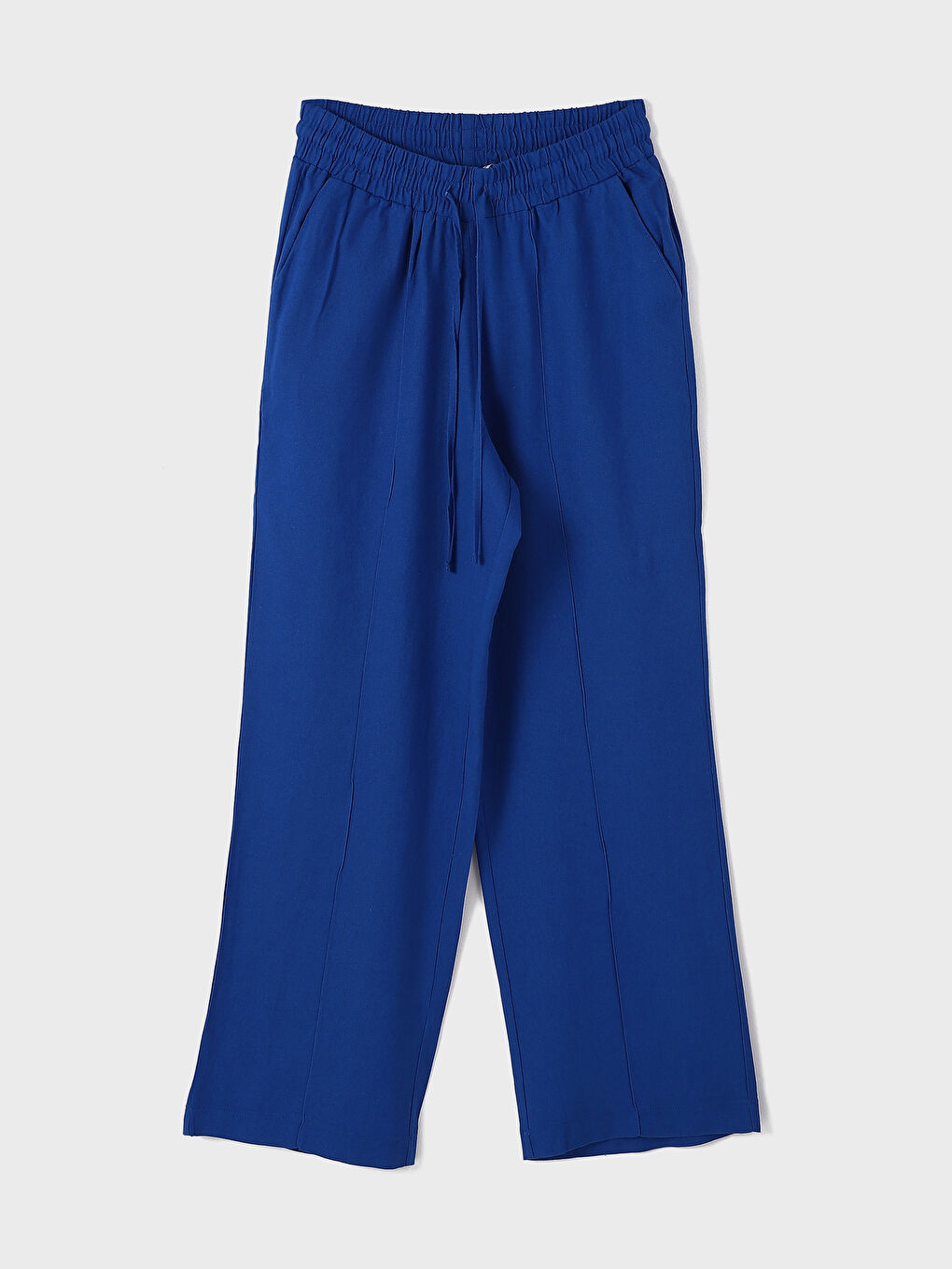 Elastic Waist Wide Leg Women's Trousers