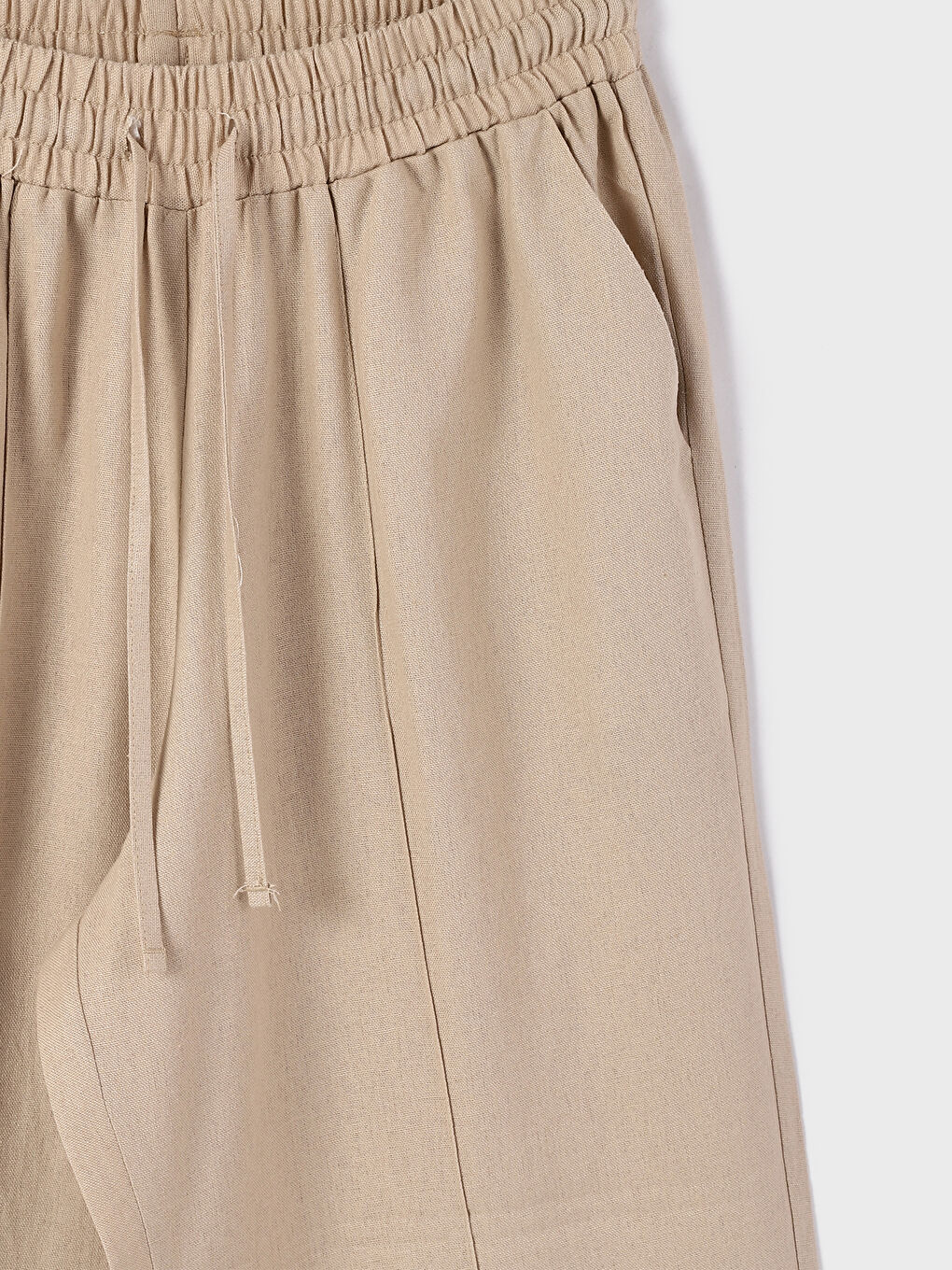 بنطلون واسع الساق بوسط مطاطي للسيدات-2