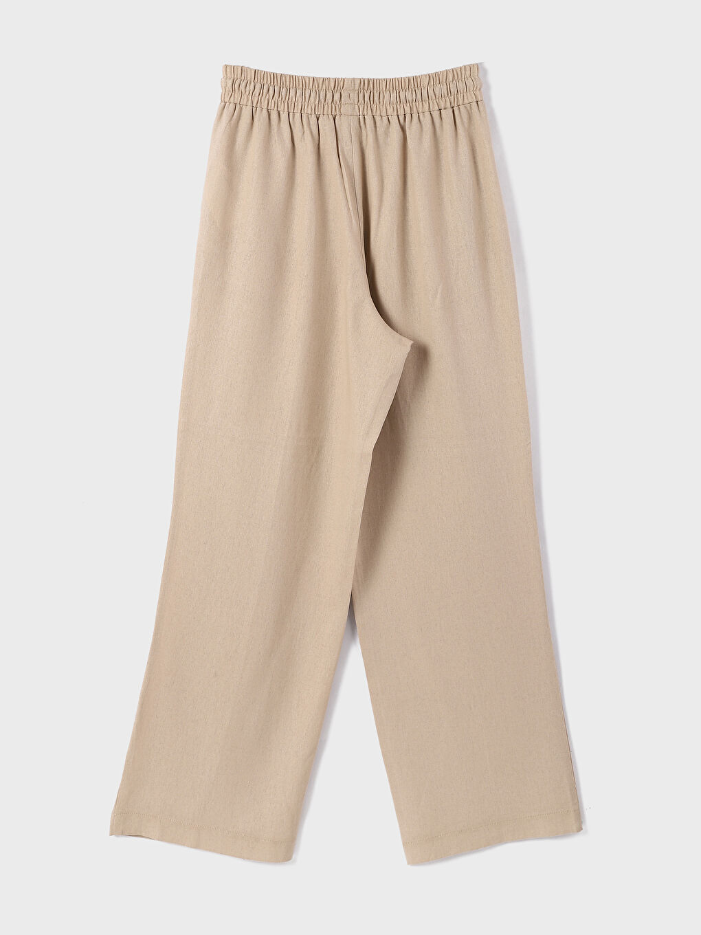 بنطلون واسع الساق بوسط مطاطي للسيدات-1