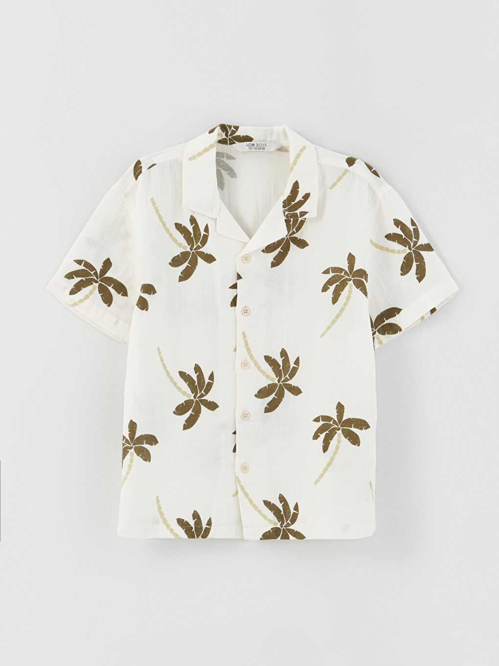 Yeşil Rahat Kalıp Desenli Erkek Çocuk Gömlek-3