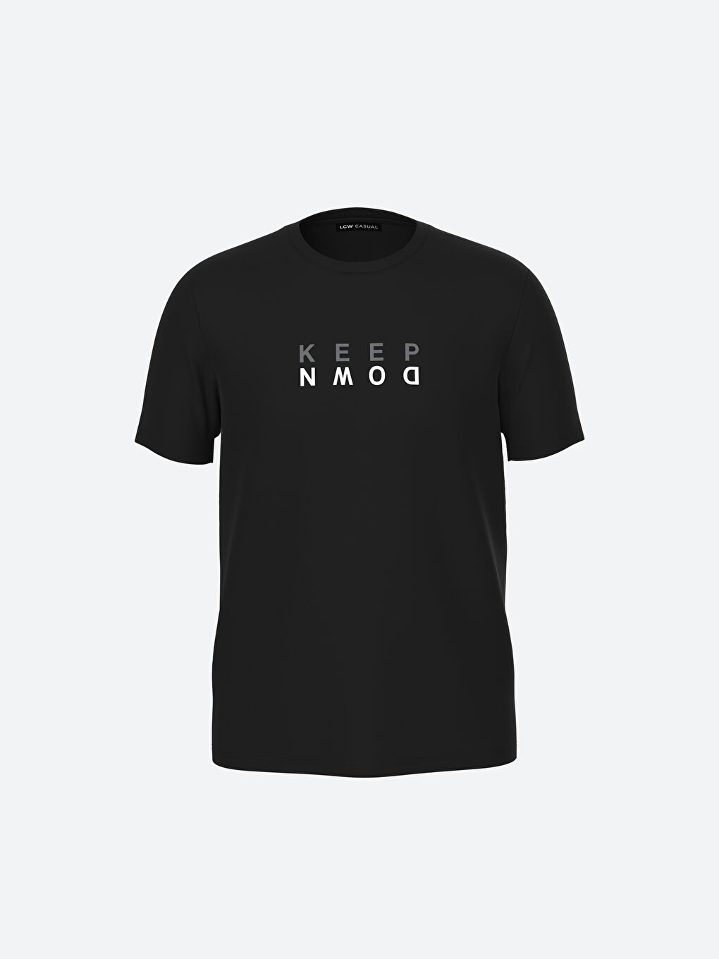 Crew Neck Short Sleeve Printed Combed Cotton Men's T-shirt