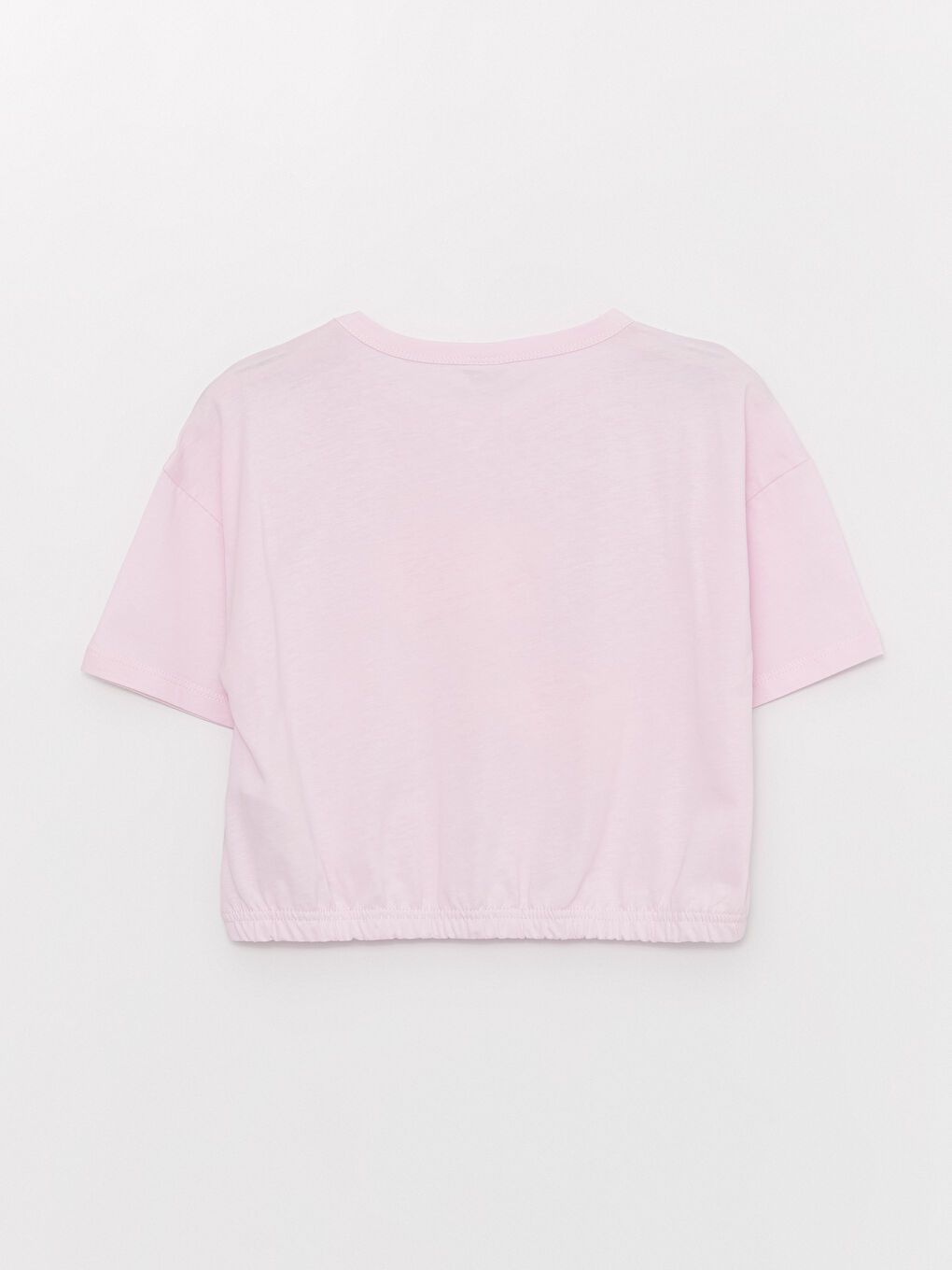 Pembe Bisiklet Yaka Baskılı Kısa Kollu Kız Çocuk Tişört-4