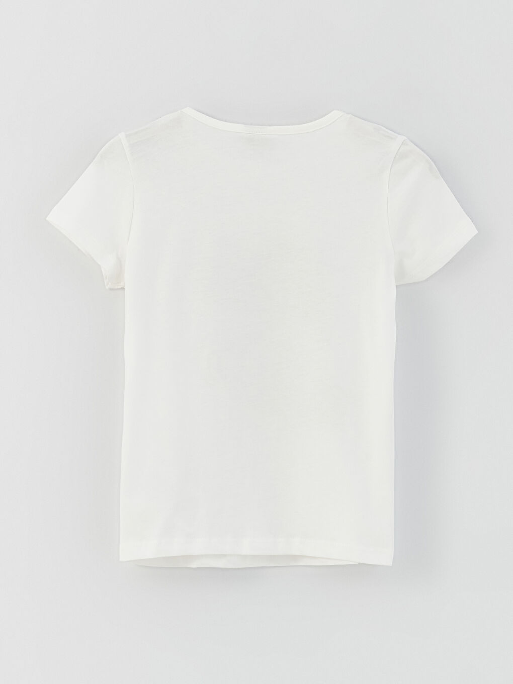 Crew Neck Printed Short Sleeve Girls' T-Shirt-4