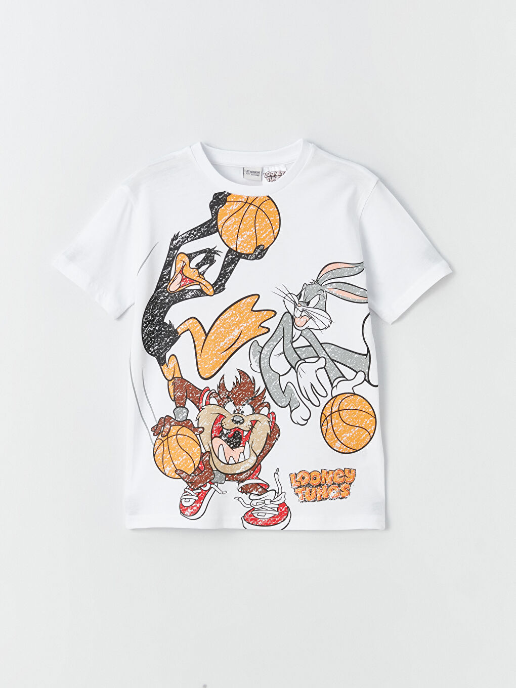 T-shirt Garçon Manches Courtes Imprimé Looney Tunes Col Rond