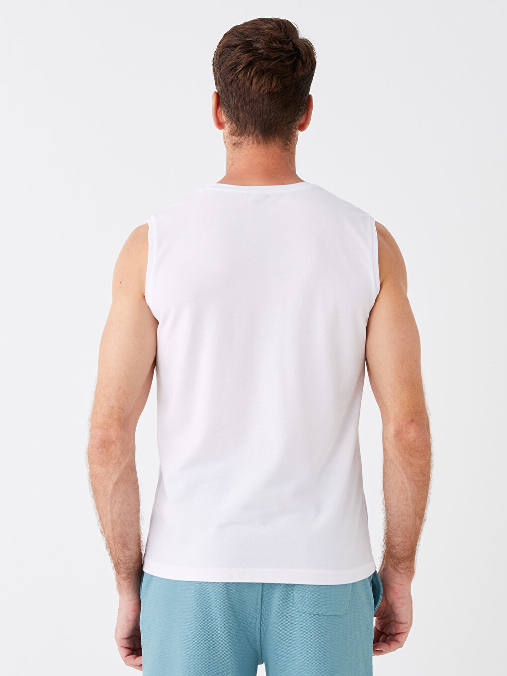 Crew Neck Color Block Men's Sleeveless T-Shirt-4