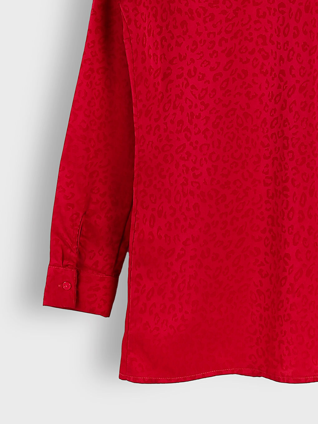 قميص تونيك منقوش كم طويل للسيدات-3