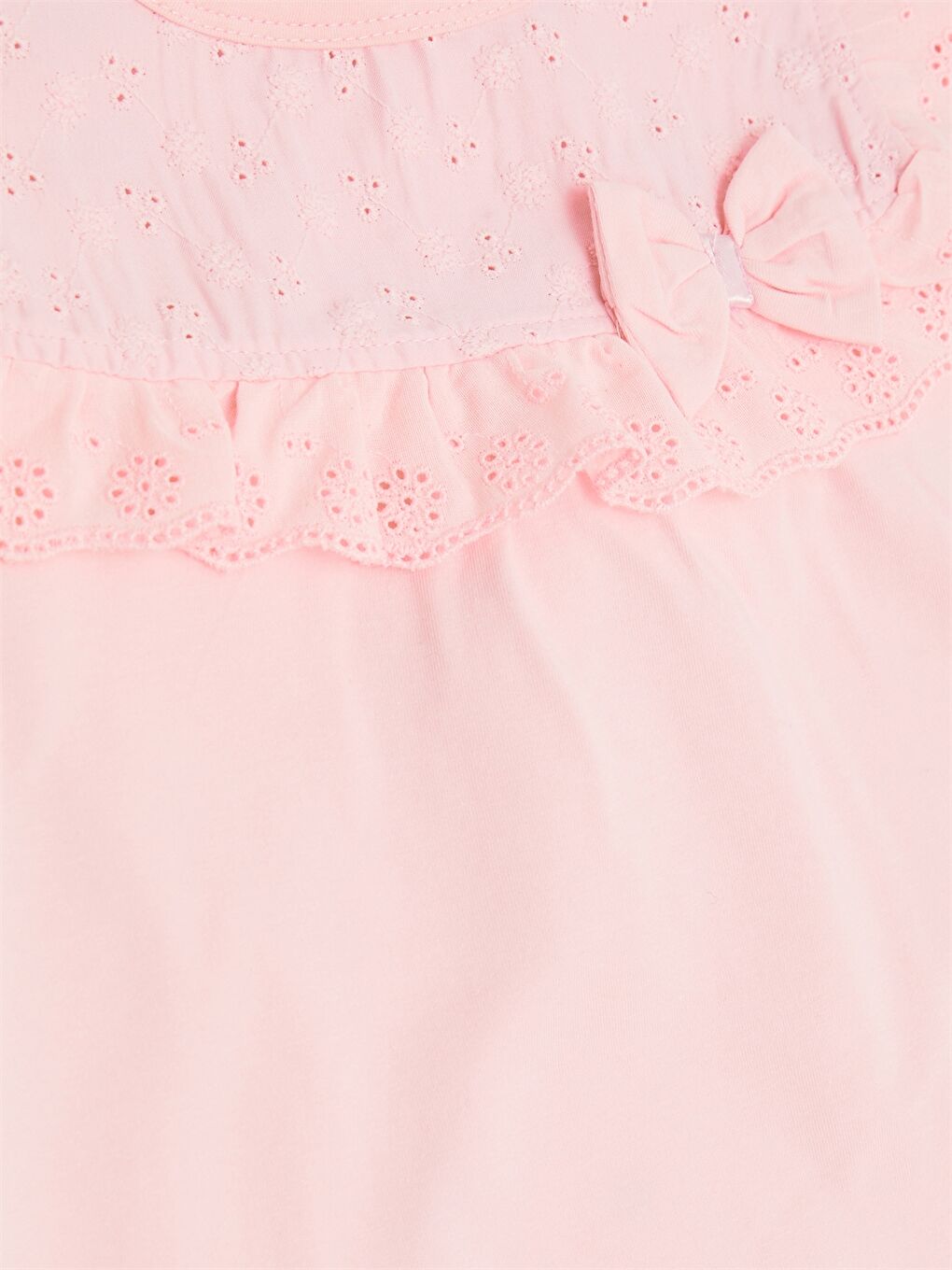 Pembe Bisiklet Yaka Kız Bebek Tişört-2