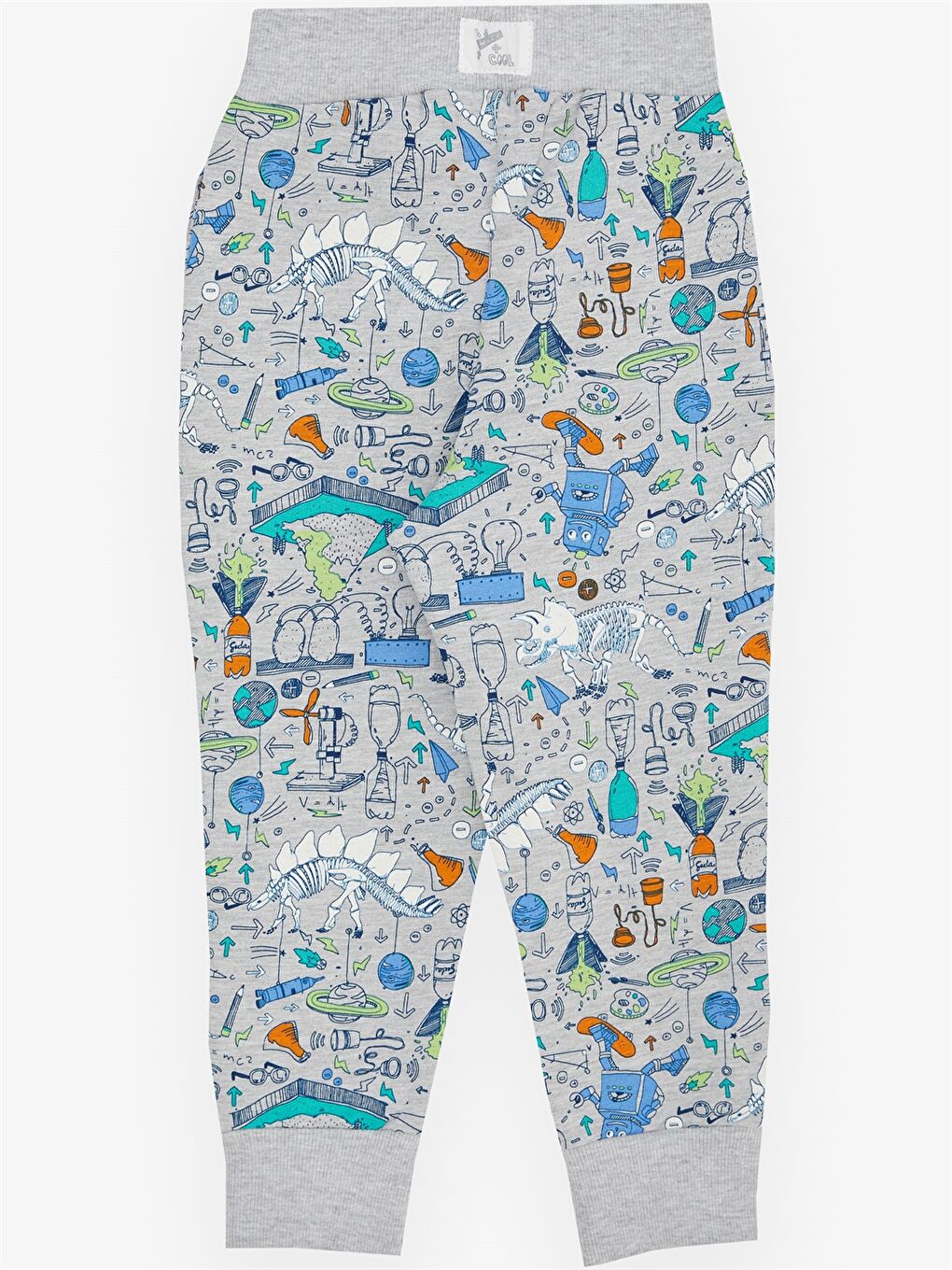 Gri Baskılı Erkek Bebek Eşofman Alt-1