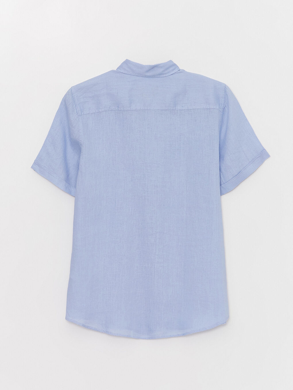 Mavi Regular Fit Kısa Kollu %100 Keten Erkek Gömlek-6