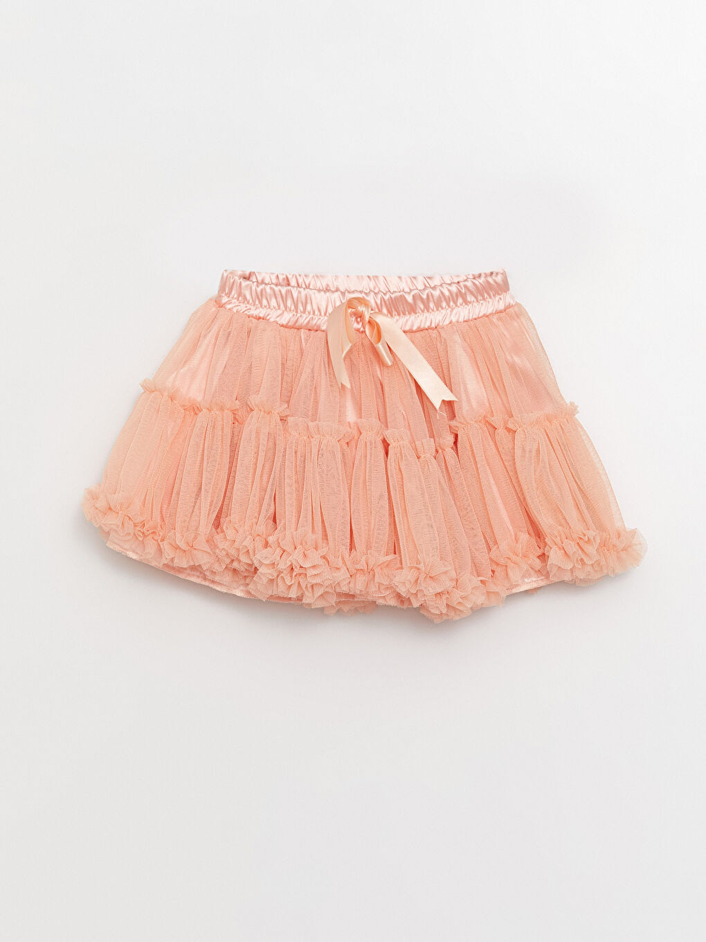 Turuncu Beli Lastikli Kız Çocuk Tütü Etek-2