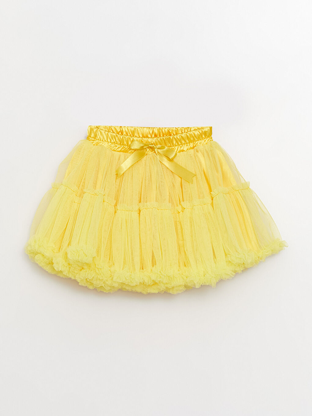 Sarı Beli Lastikli Kız Çocuk Tütü Etek-3