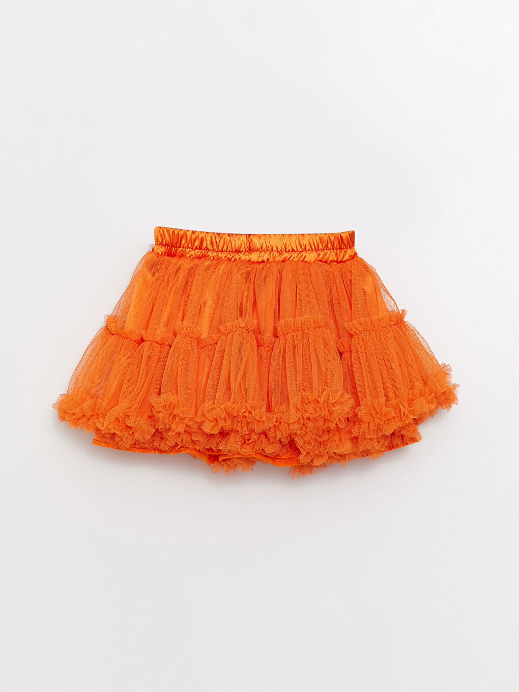 Turuncu Beli Lastikli Kız Çocuk Tütü Etek-3