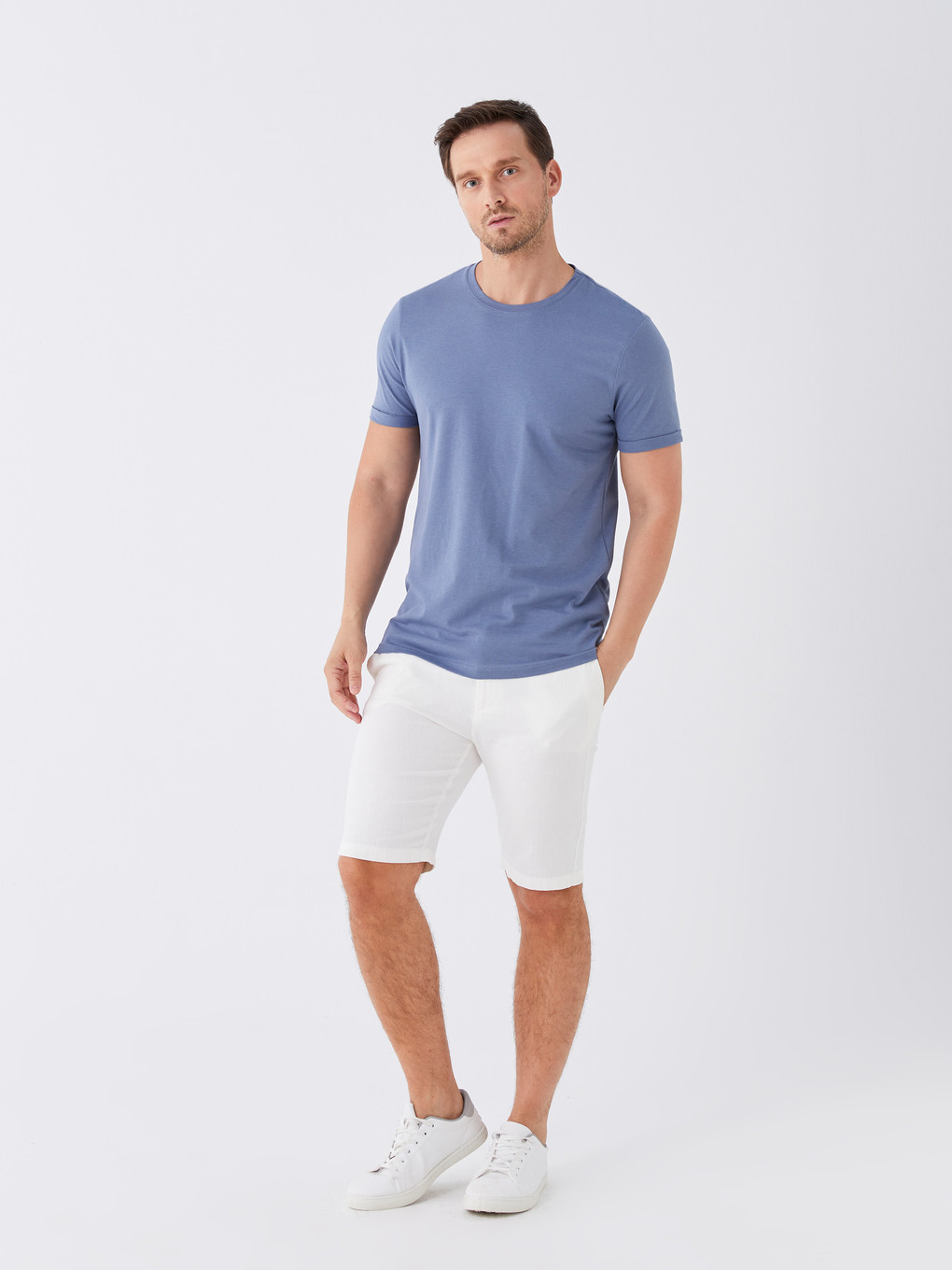 Crew Neck Short Sleeve Men's T-shirt-2