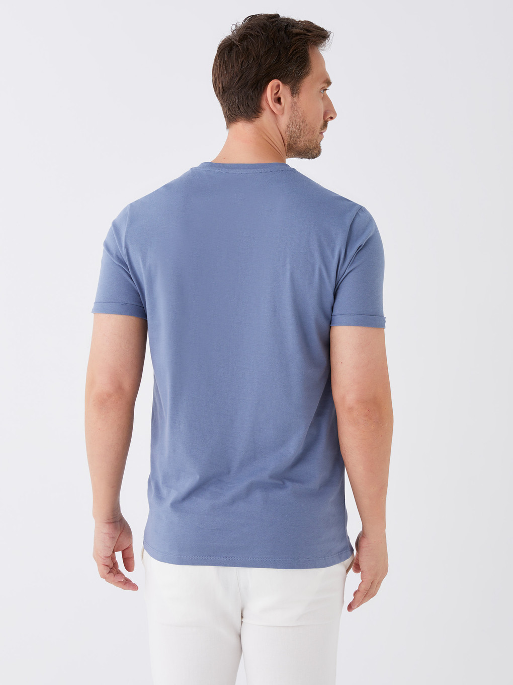 Crew Neck Short Sleeve Men's T-shirt-4