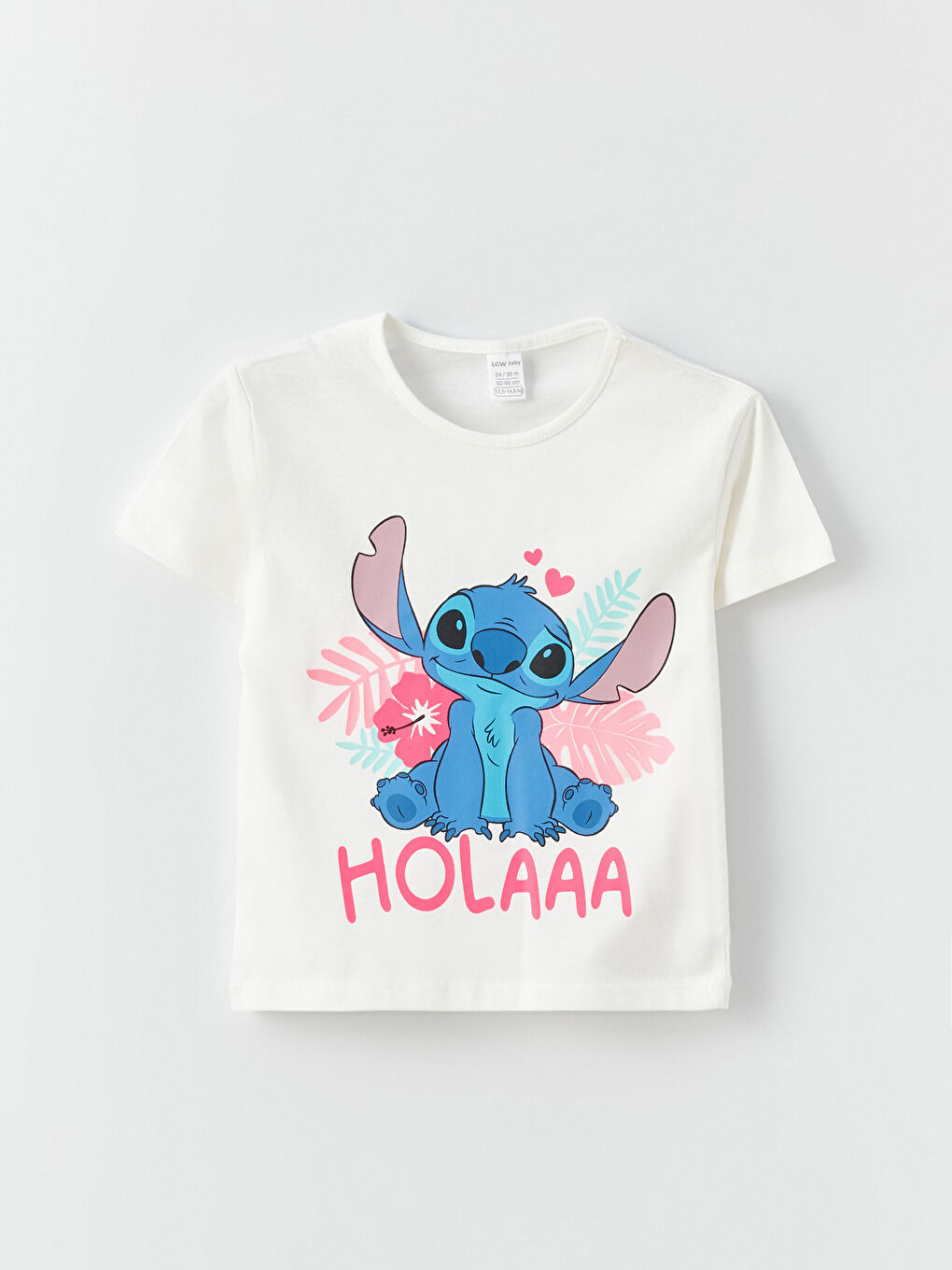 Bicycle Collar Lilo and Stitch Printed Baby Girl T-Shirt