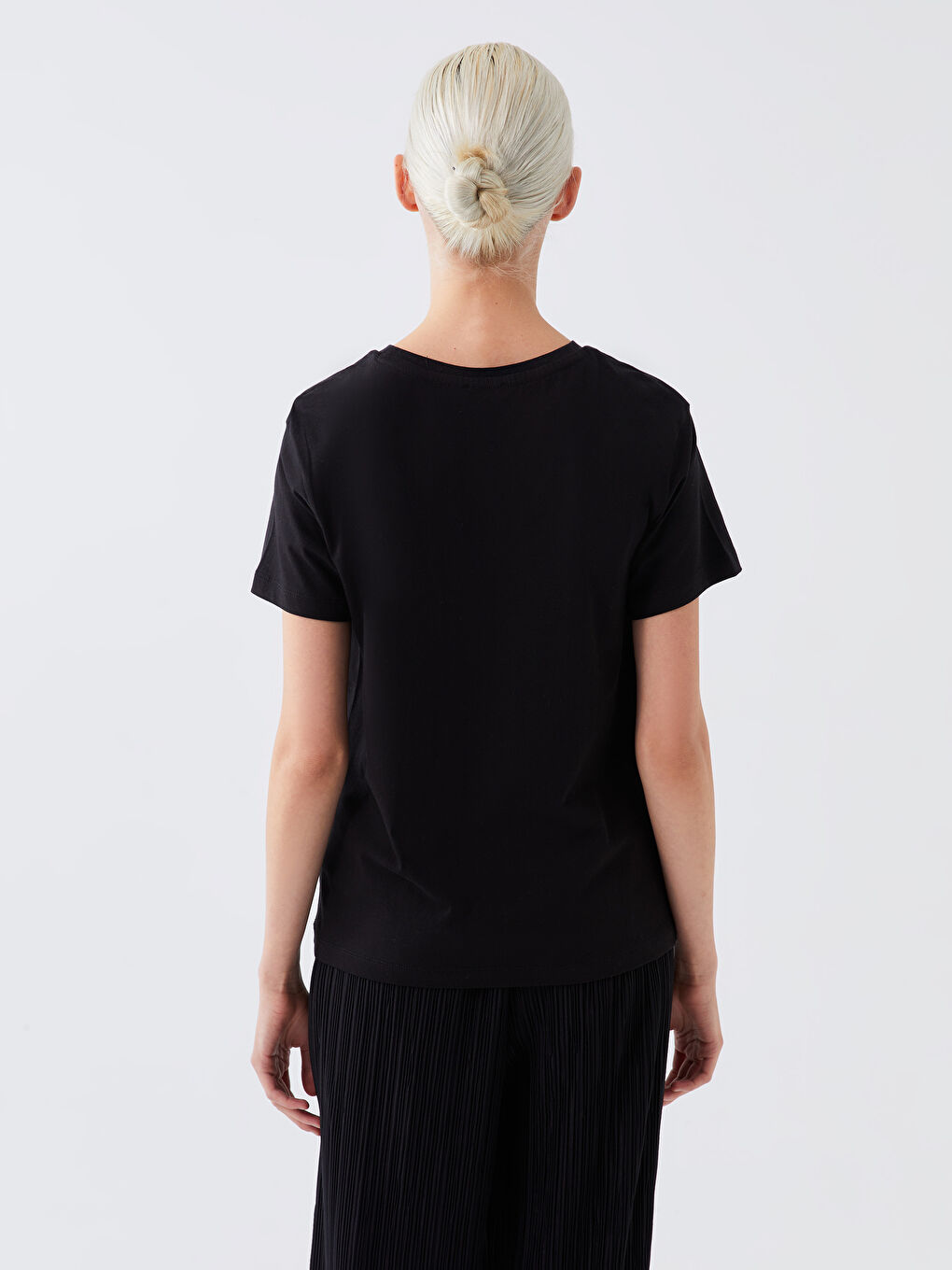 Crew Neck Printed Short Sleeve Women's T-Shirt -S3KN11Z8-CVL