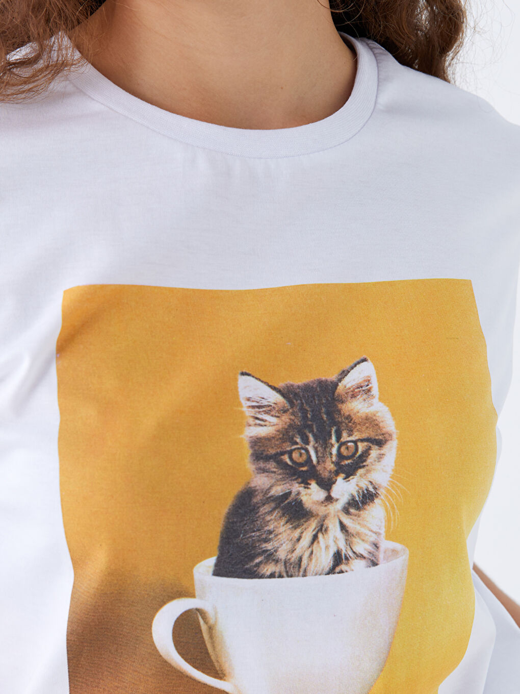 Crew Neck Printed Short Sleeve Women's T-Shirt-2