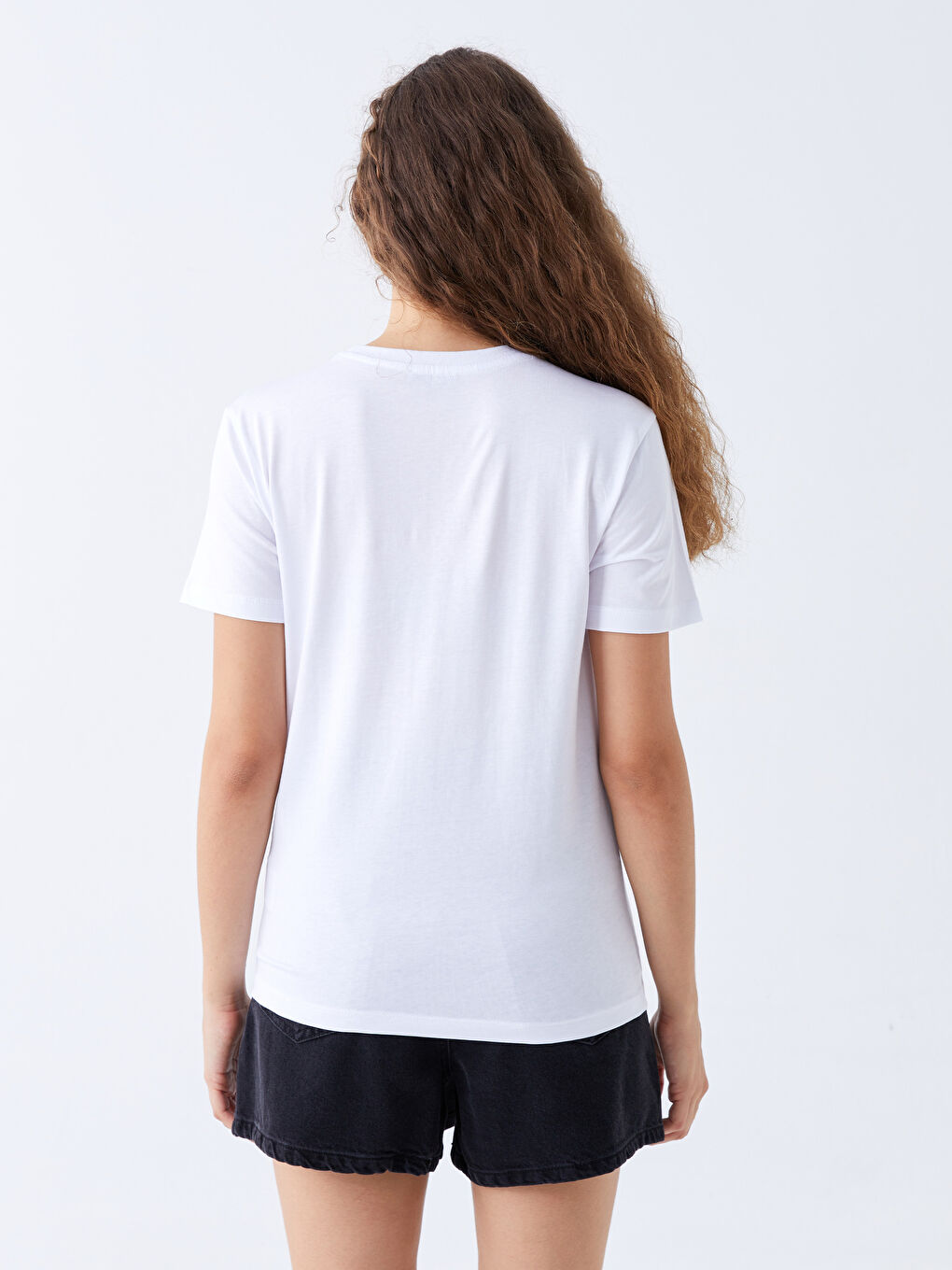 Crew Neck Printed Short Sleeve Women's T-Shirt-3