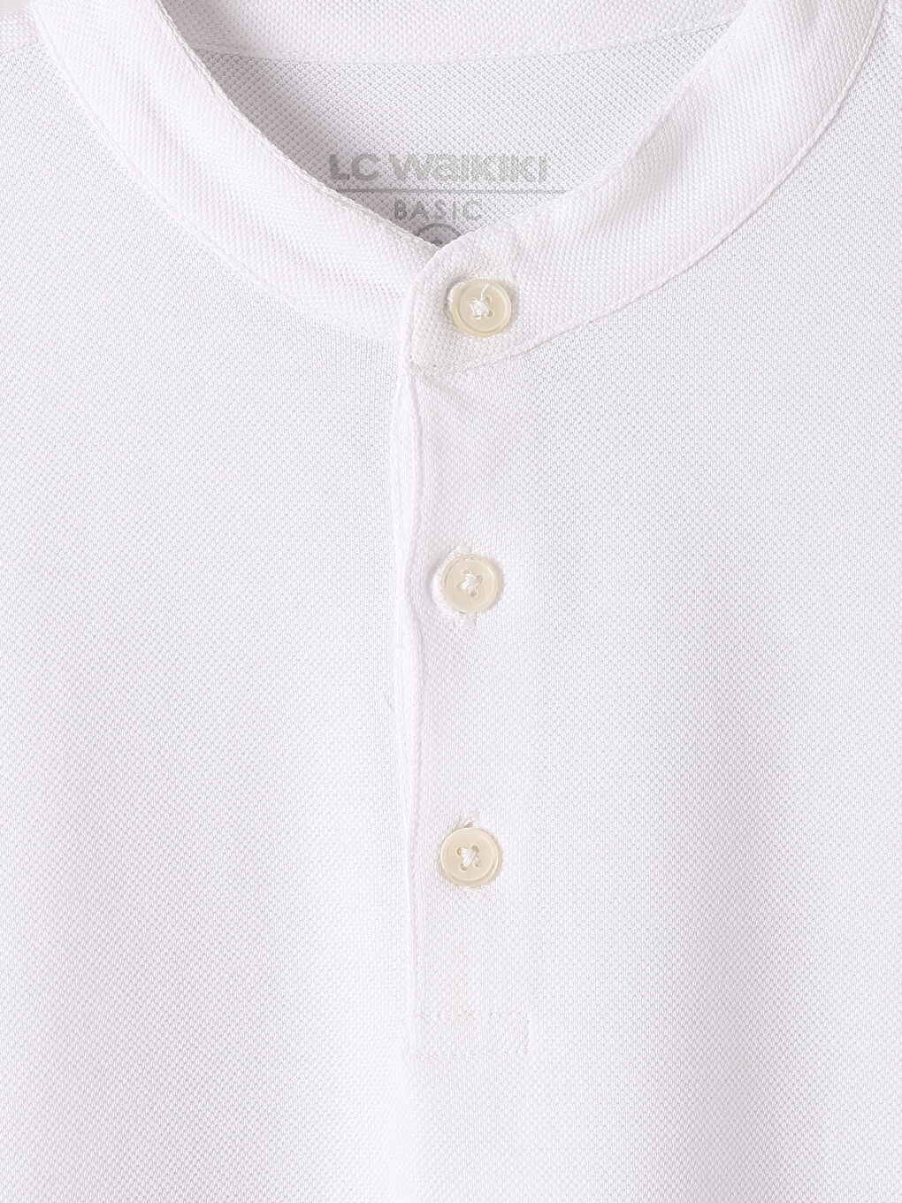 تيشيرت بيكيه بياقة مندرين للرجال-3