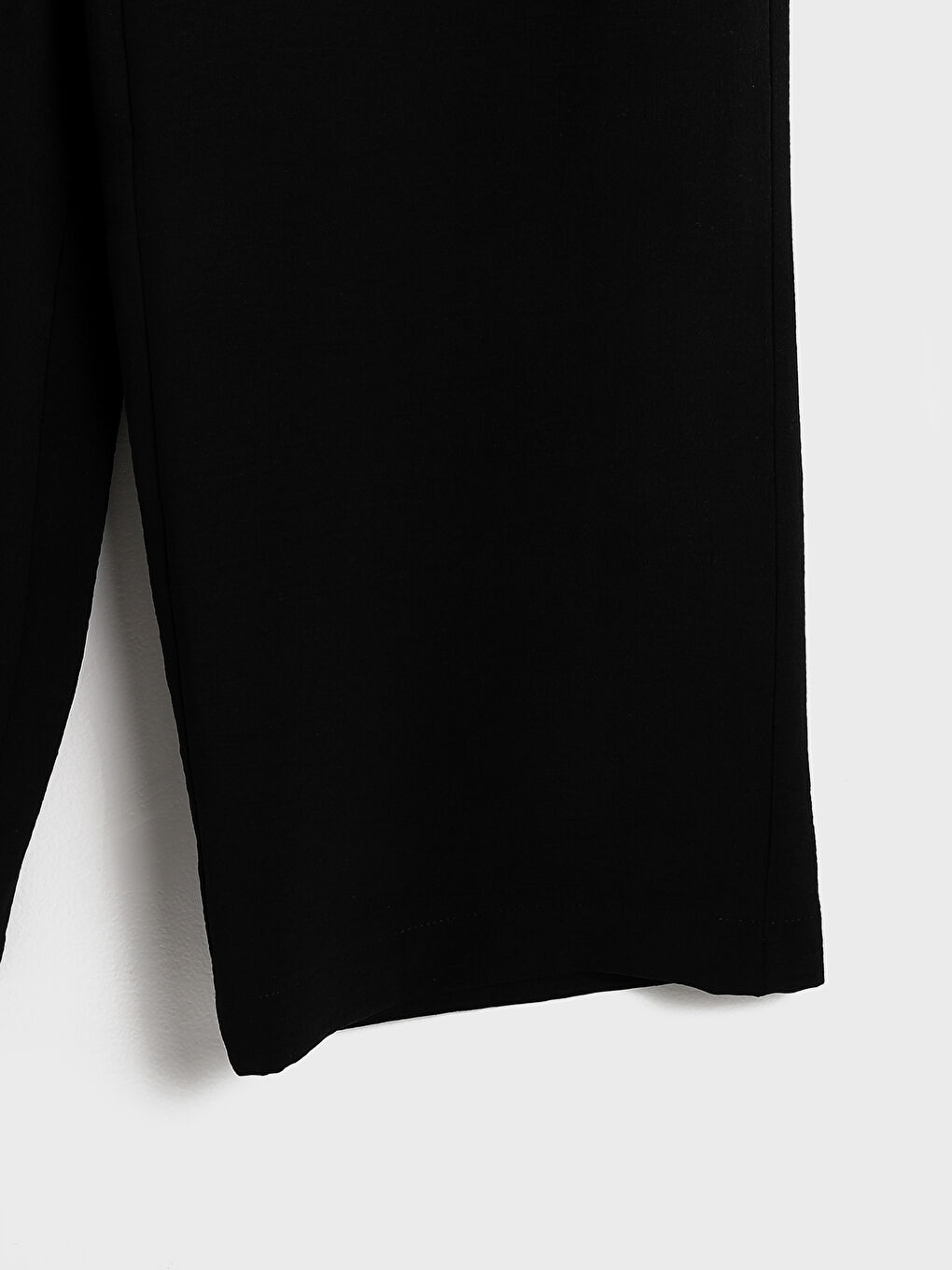 Elasticated Waist Plain Wide Leg Women's Trousers-3