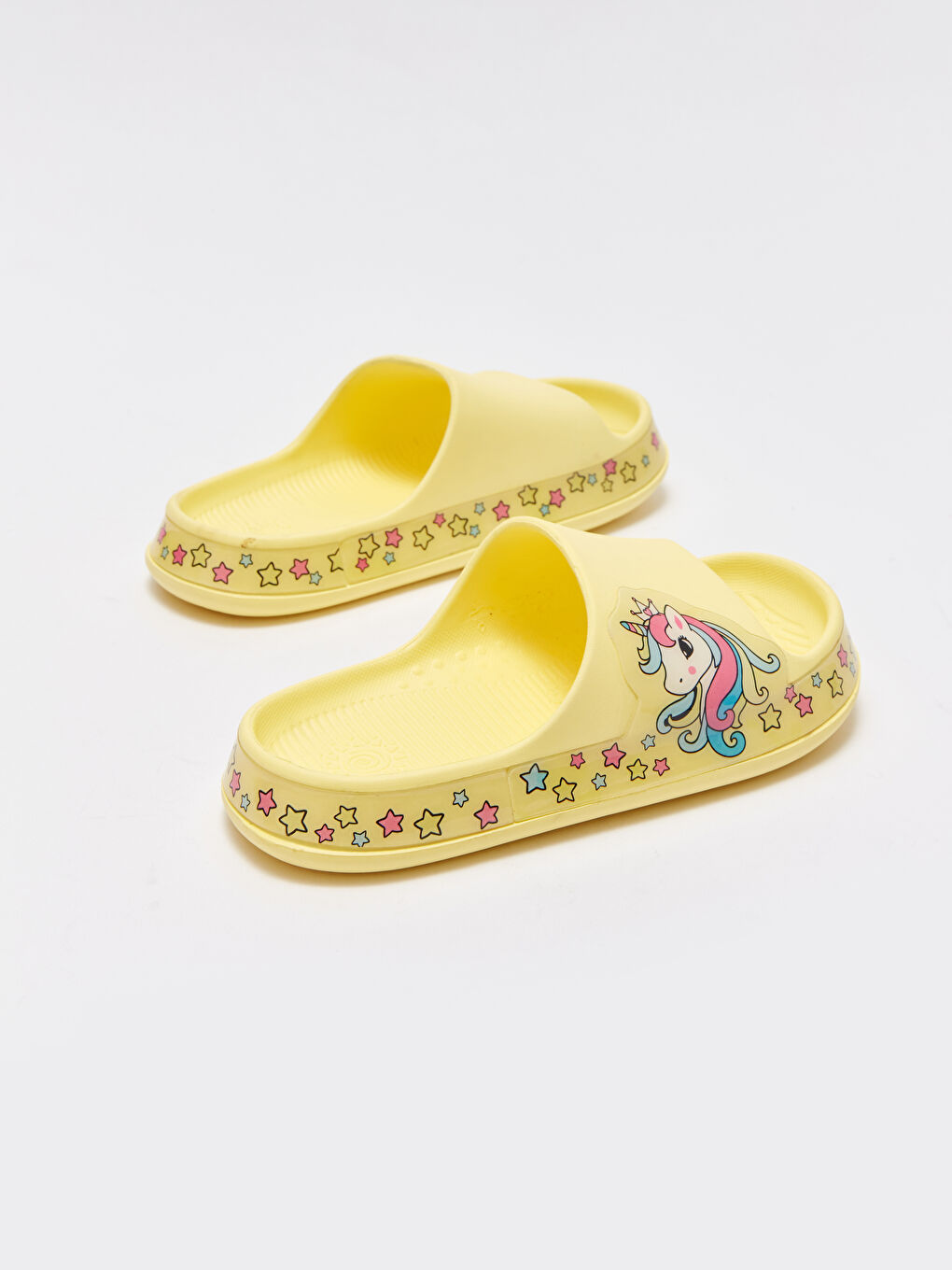 Single Band Printed Girls' Slippers-4