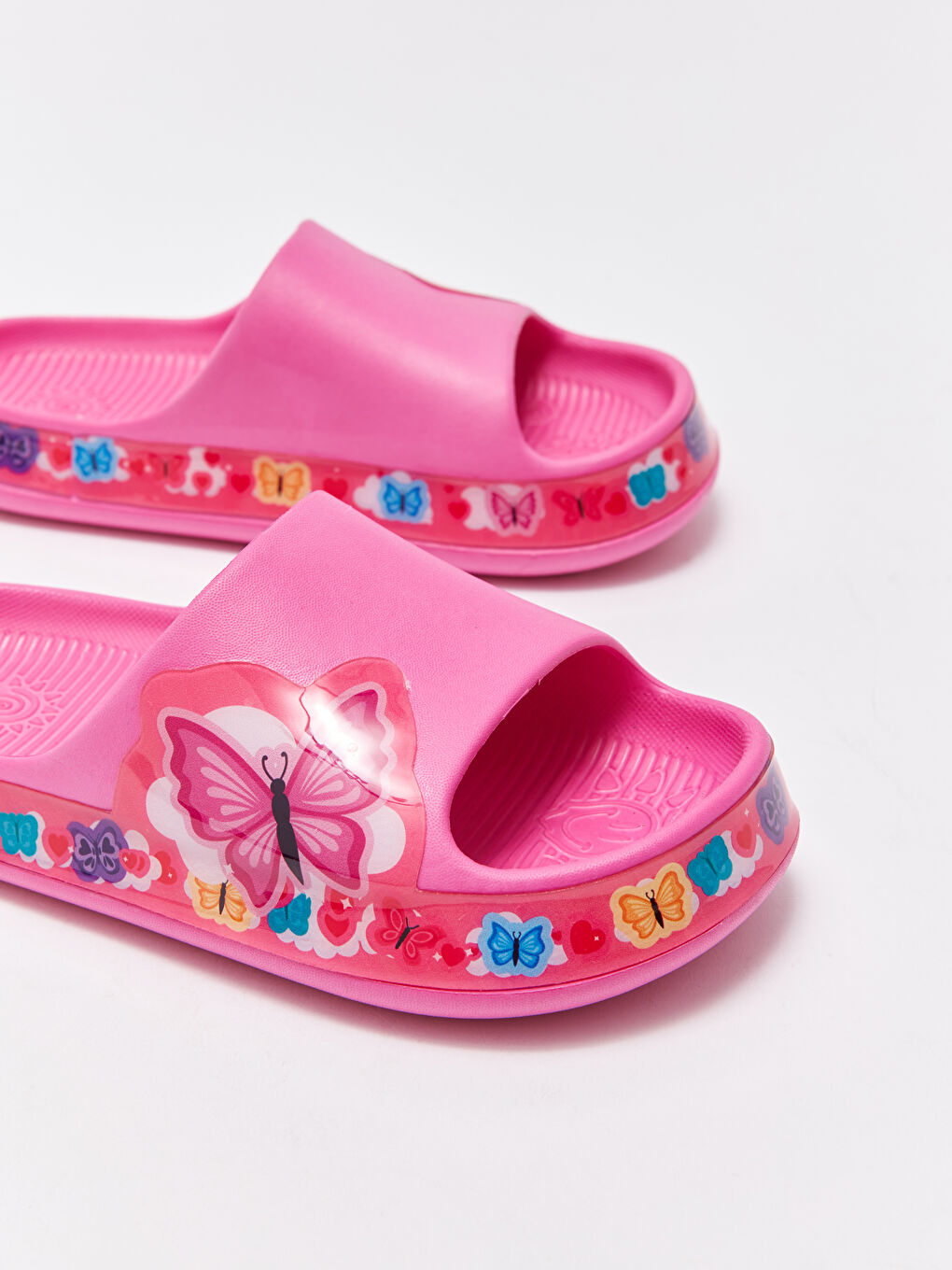 Single Band Printed Girls' Slippers-2