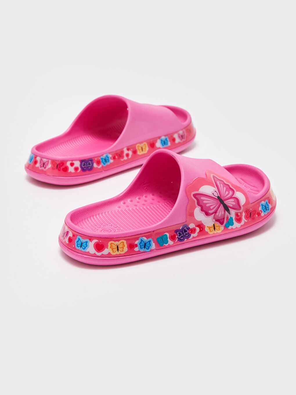 Single Band Printed Girls' Slippers-4