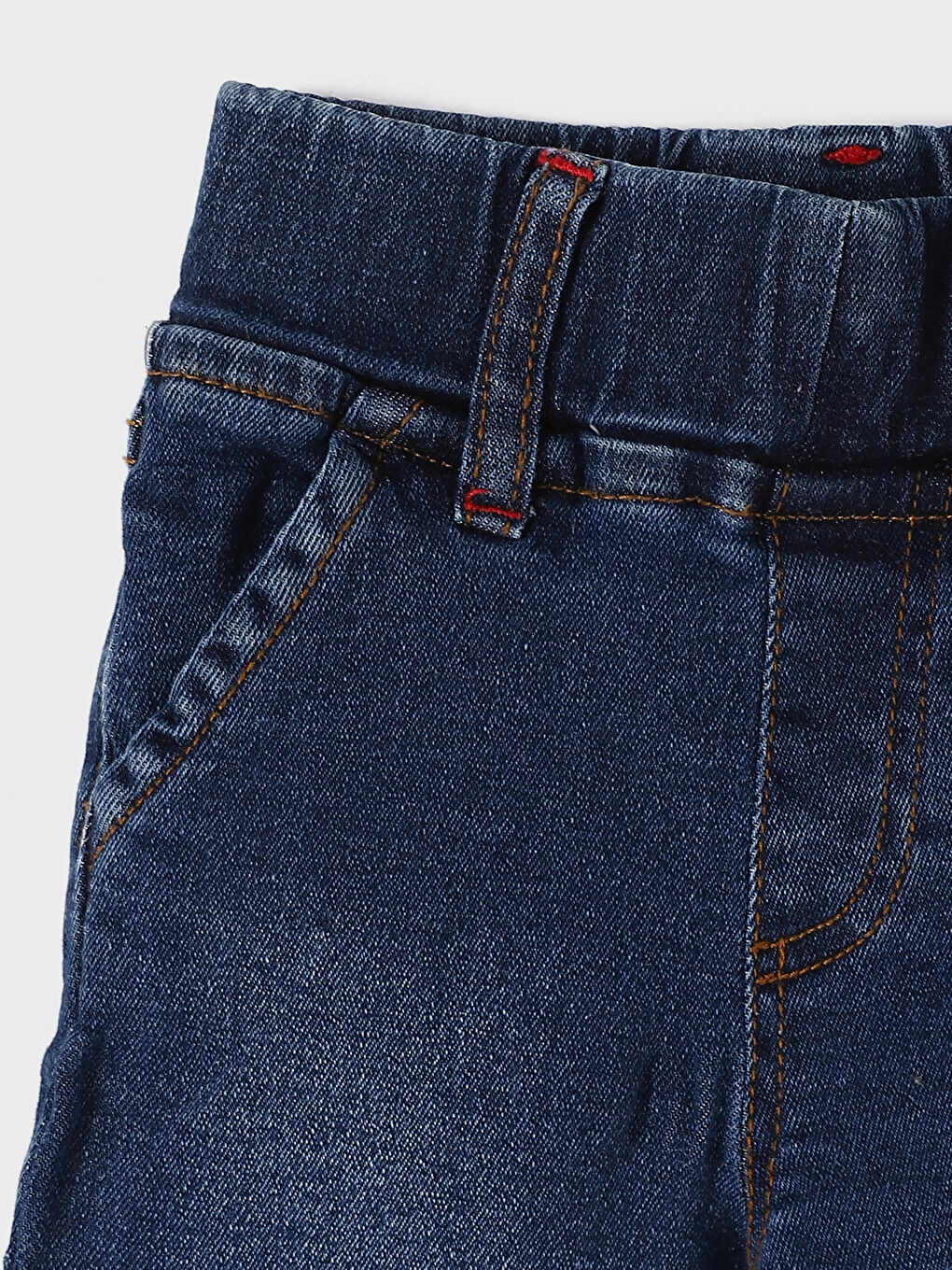 Elasticated Waist Basic Baby Girls' Jeans-2