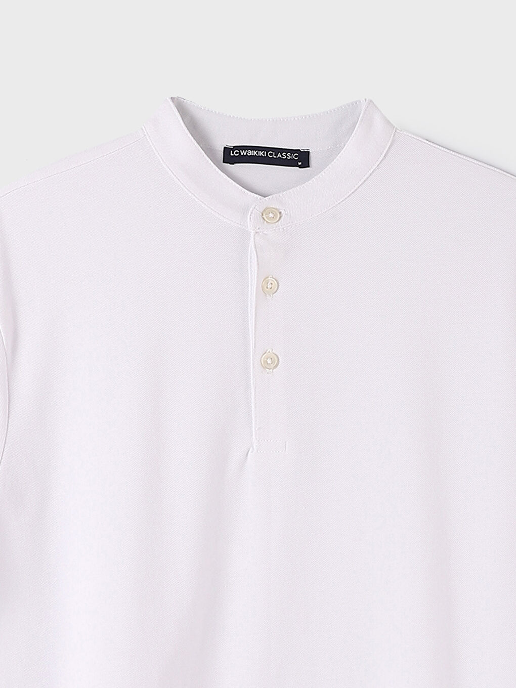 Grandad Collar Short Sleeve Men's T-Shirt-2