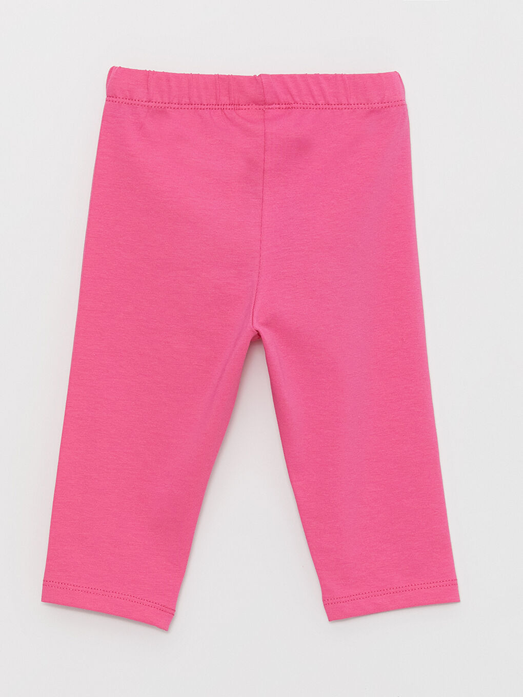 LCW baby Pembe Beli Lastikli Baskılı 3/4 Boy Kız Bebek Tayt 2'li - 2