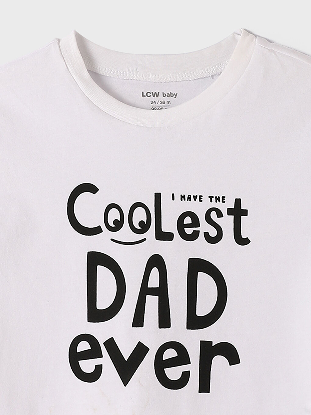 تيشيرت للأولاد الرضع مطبوع بياقة دائرية وكم قصير-2