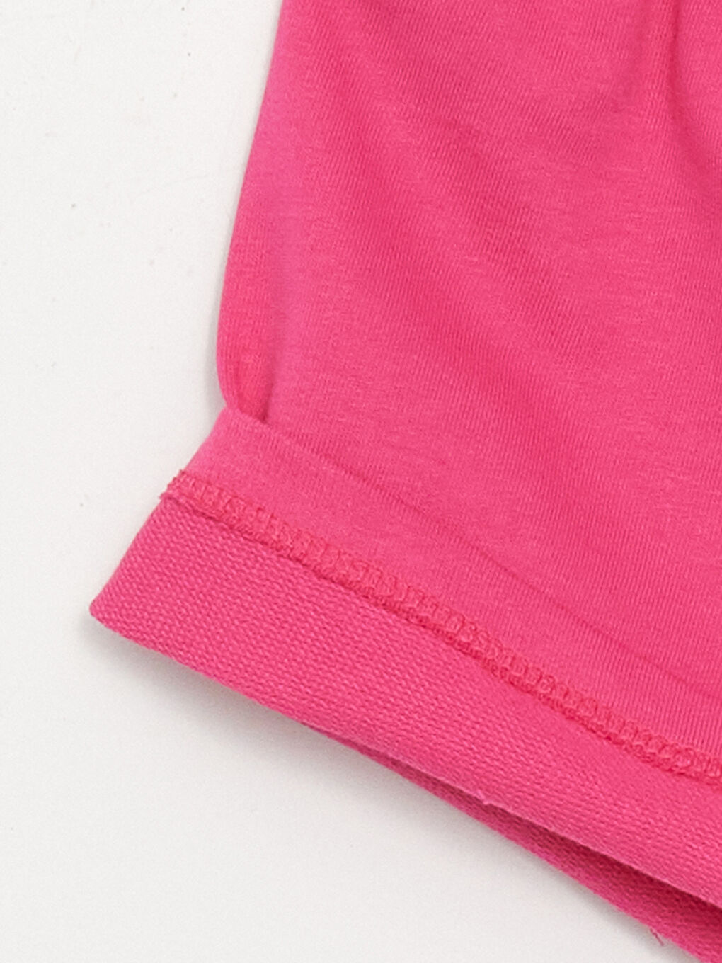 Fuşya Beli Lastikli Baskılı Kız Bebek Şort-2