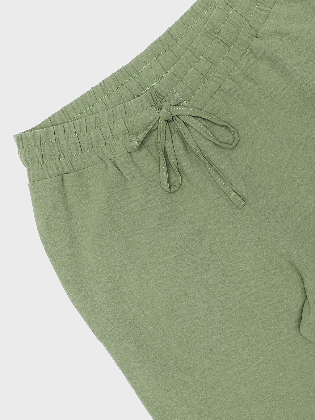 Women's Elastic Waist Plain Trousers -S3KN87Z8-VK8