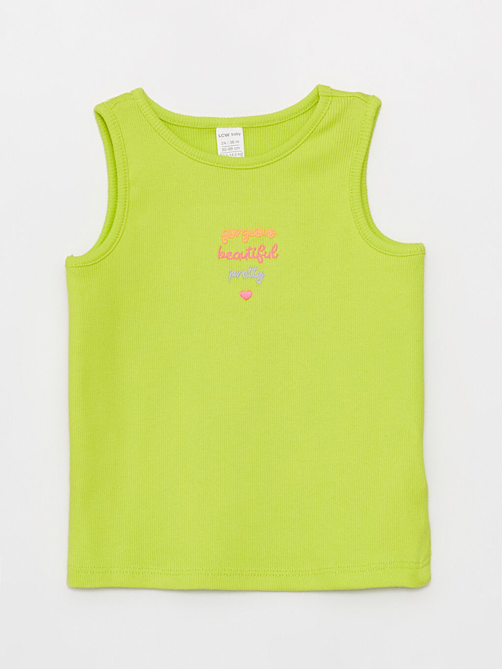 Yeşil Bisiklet Yaka Baskılı Kız Bebek Atlet