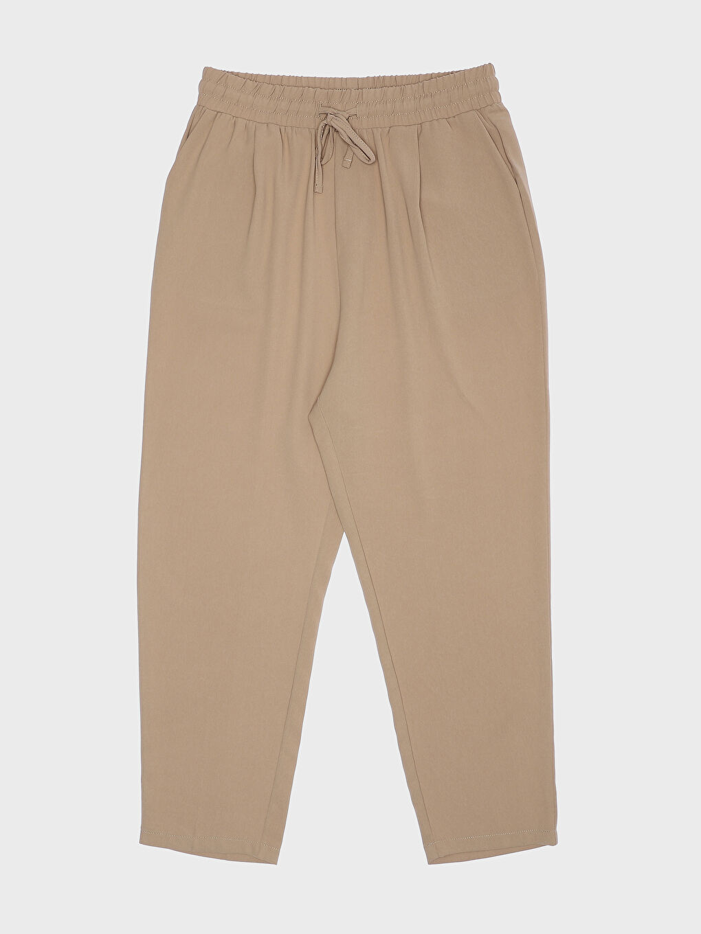 Women's Elastic Waist Carrot Trousers -S3KN97Z8-VH4