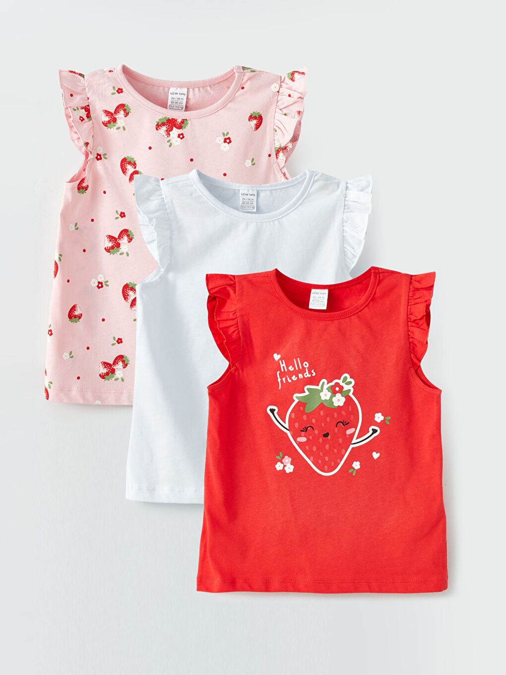 Crew Neck Printed Baby Girl Athlete 3 Pieces