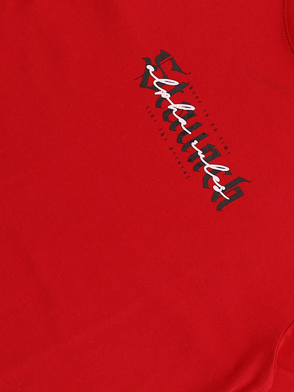 تيشيرت كم قصير مطبوع بياقة دائرية للرجال-2