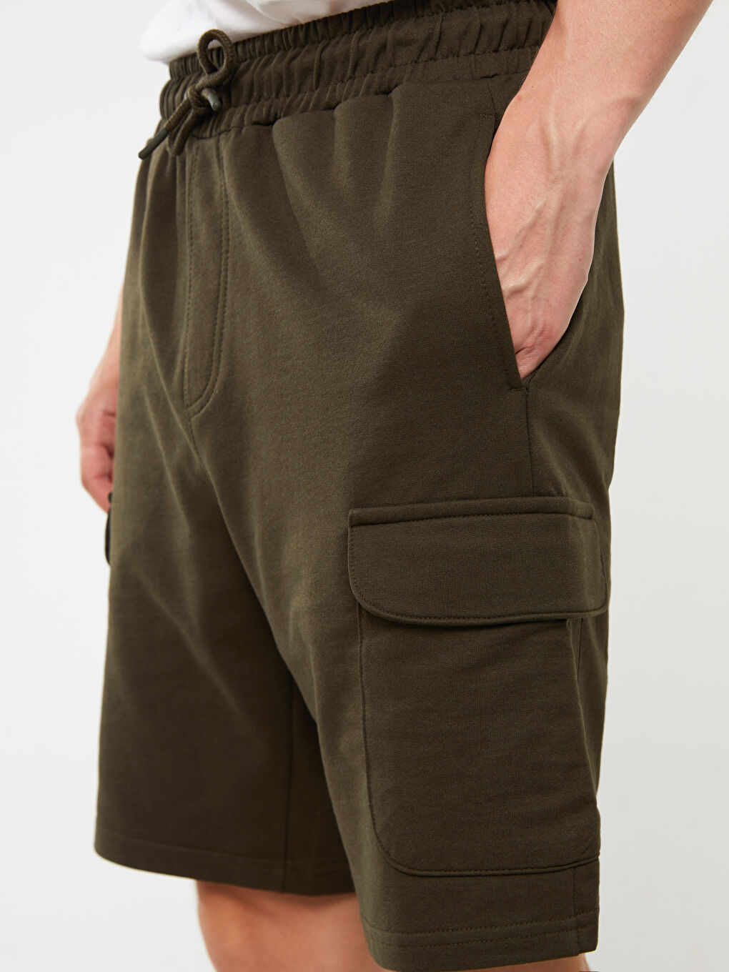 XSIDE Haki Slim Fit Erkek Bermuda Şort - 4