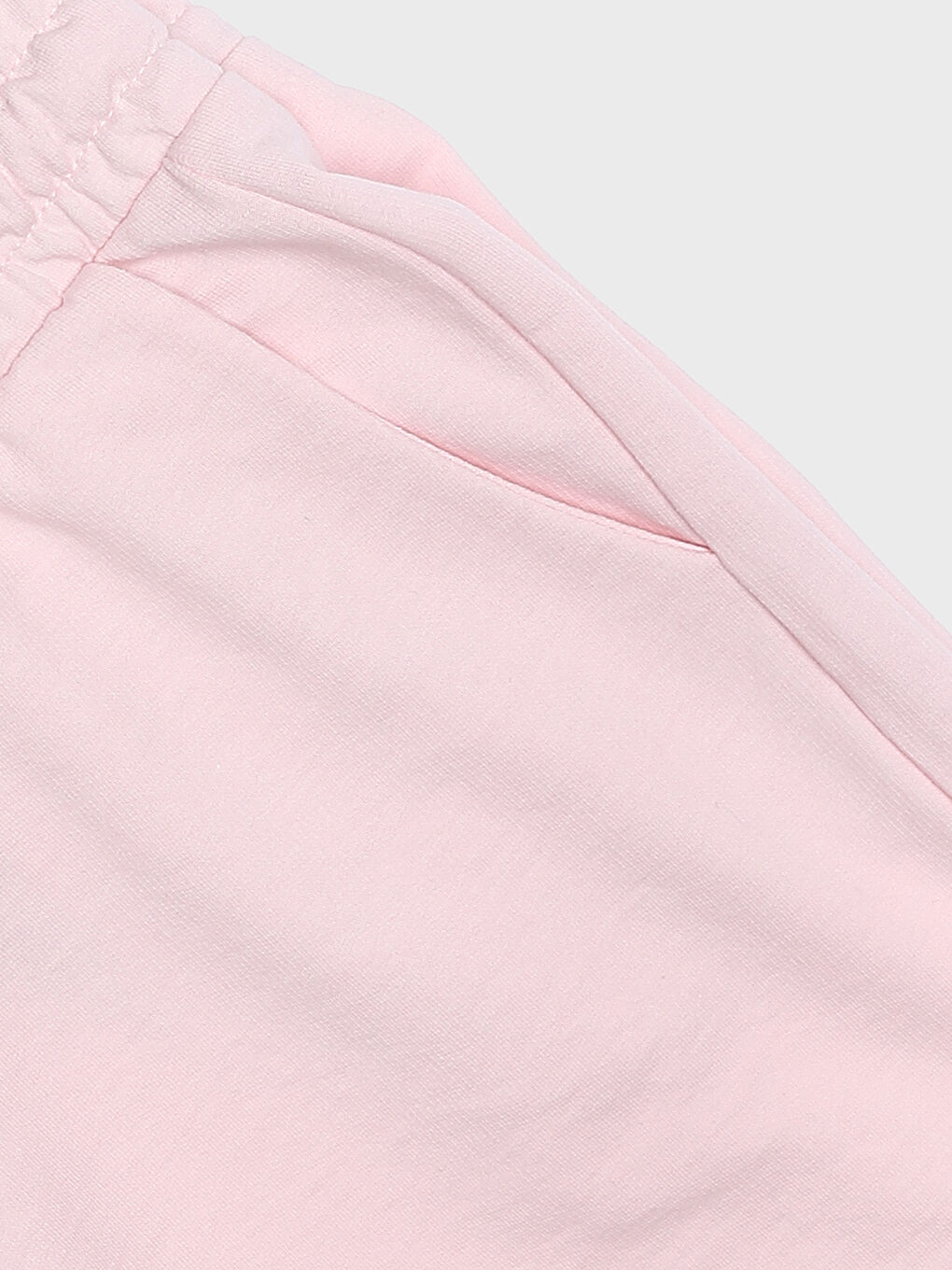 Women's Elasticated Waist Plain Shorts-2