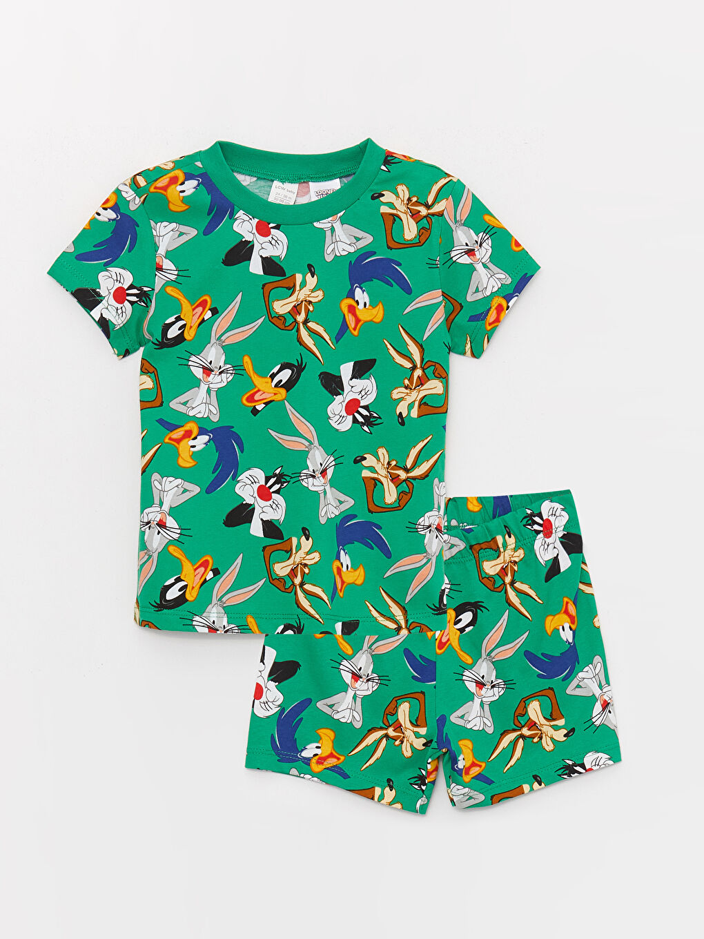 Ensemble Pyjama Court Bébé Garçon Looney Tunes Imprimé Col Rond Manches Courtes