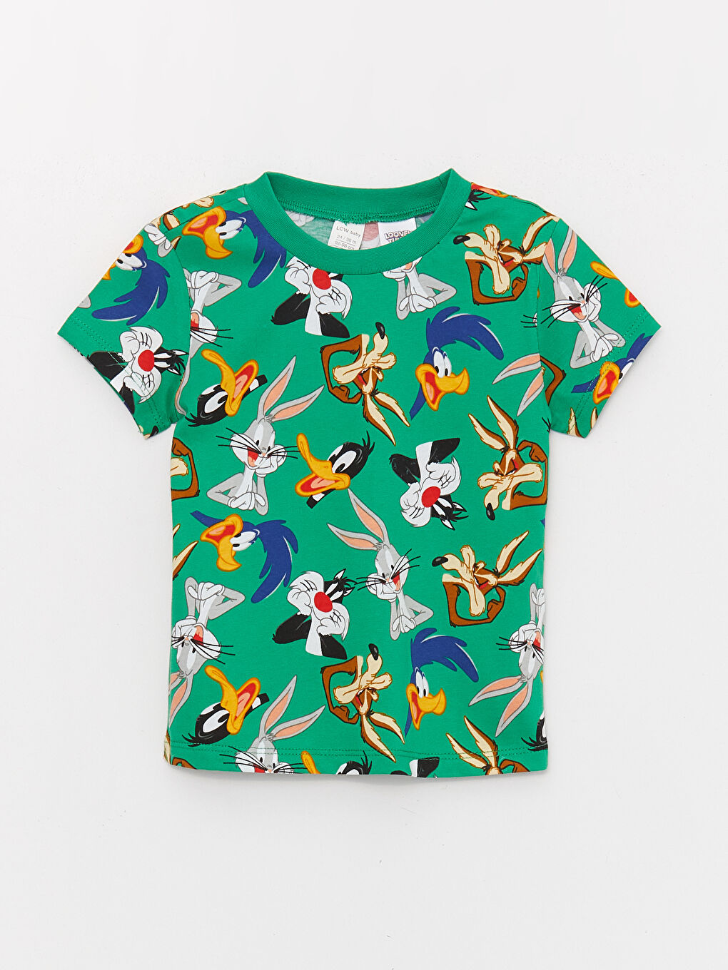 Ensemble Pyjama Court Bébé Garçon Looney Tunes Imprimé Col Rond Manches Courtes-1