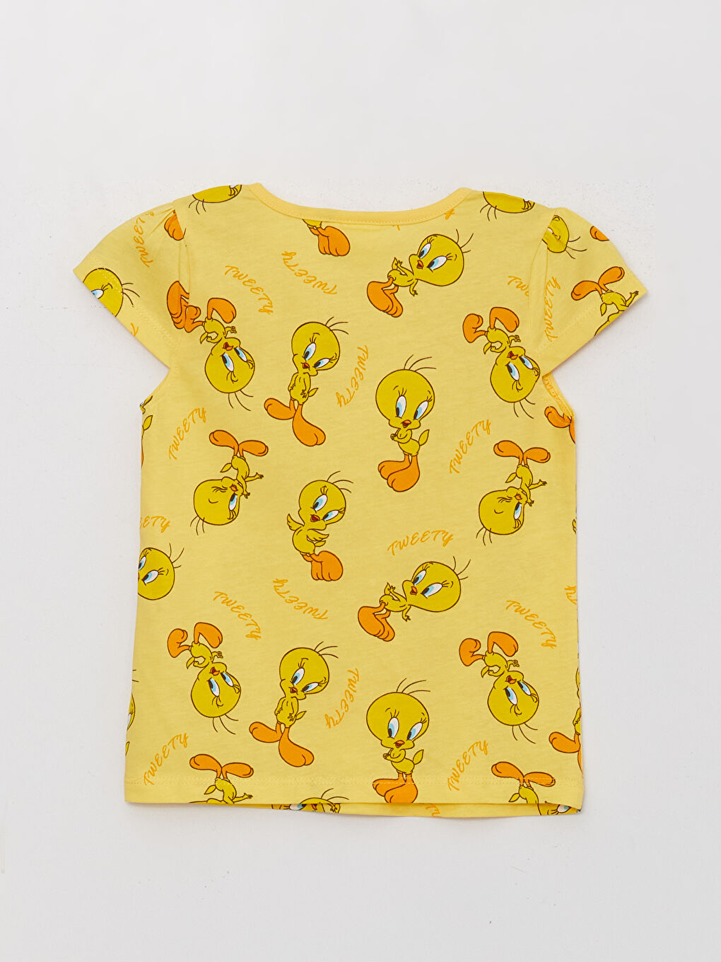 Sarı Tweety Baskılı Kız Bebek Şortlu Pijama Takımı-2