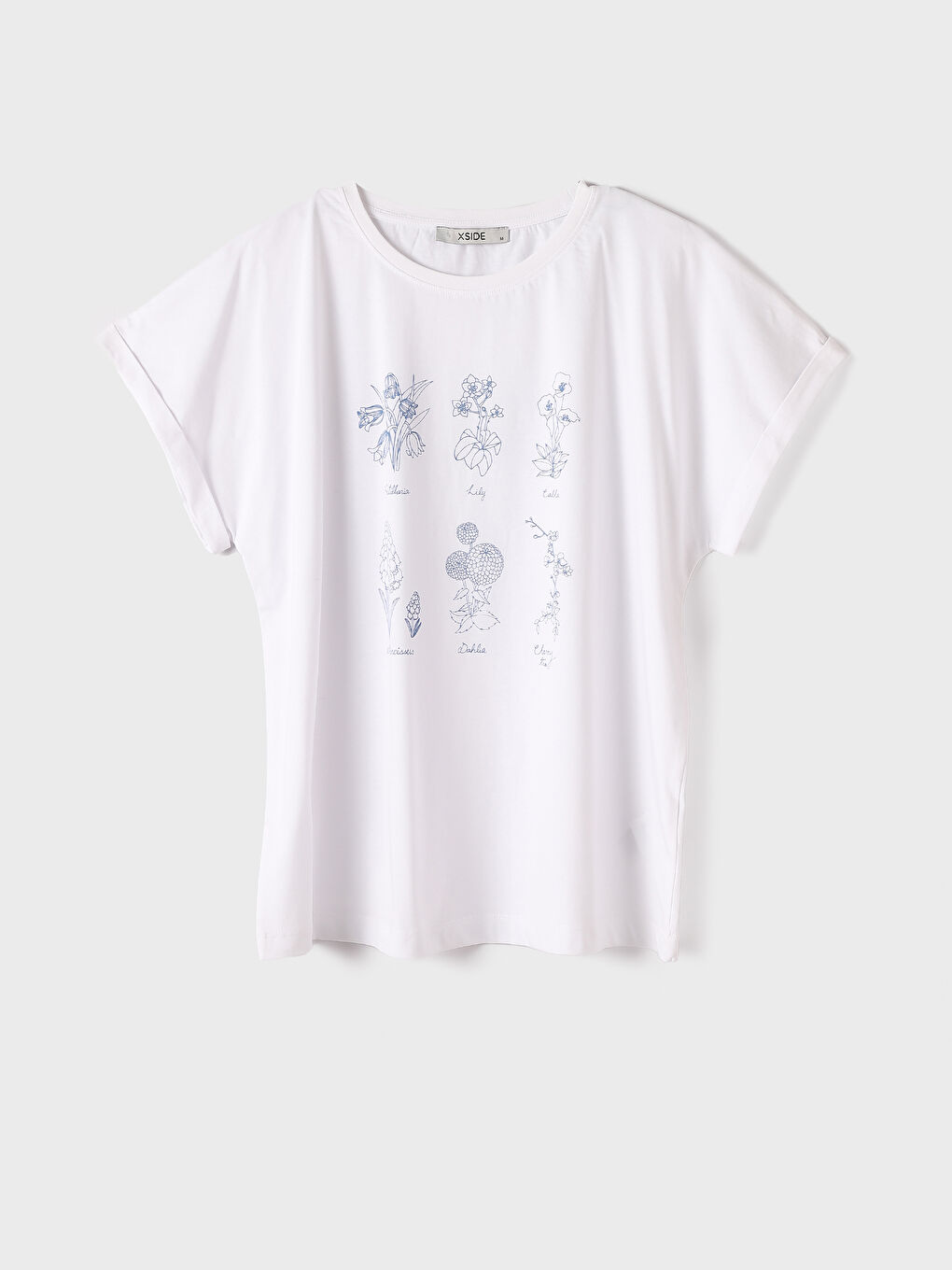 Crew Neck Printed Short Sleeve Oversize Women's T-Shirt