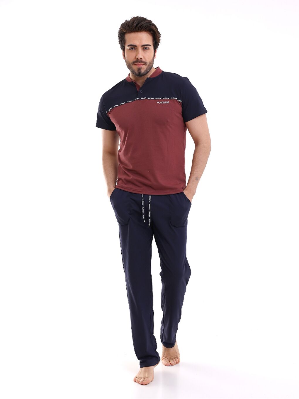 Mürdüm Geniş Kalıp Erkek Pijama Takımı