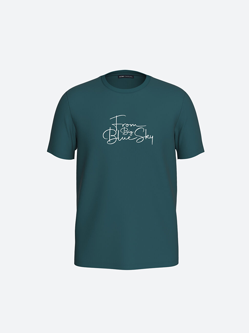 Crew Neck Short Sleeve Printed Combed Cotton Men's T-shirt