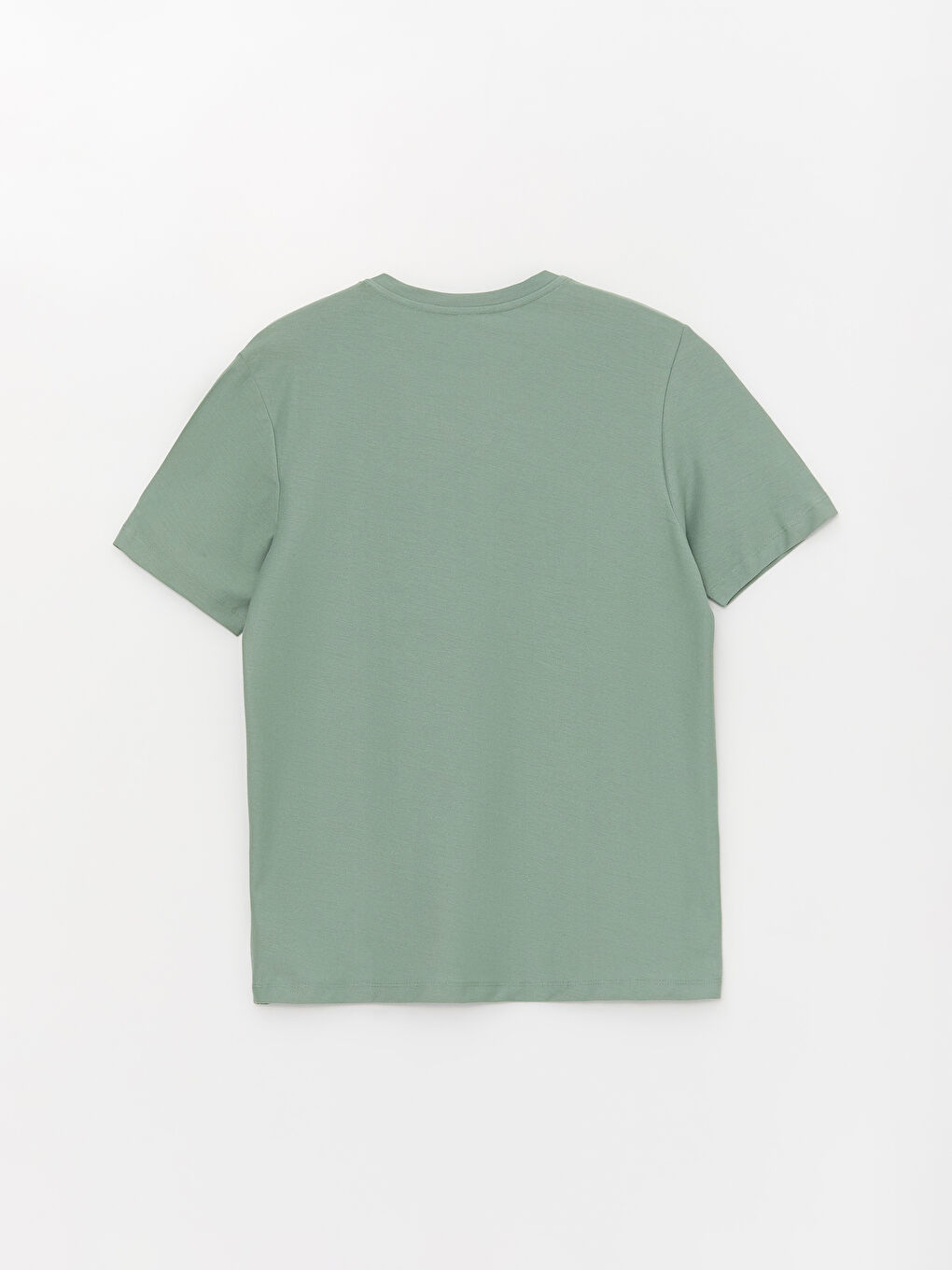 Yeşil Bisiklet Yaka Kısa Kollu Erkek Tişört-6